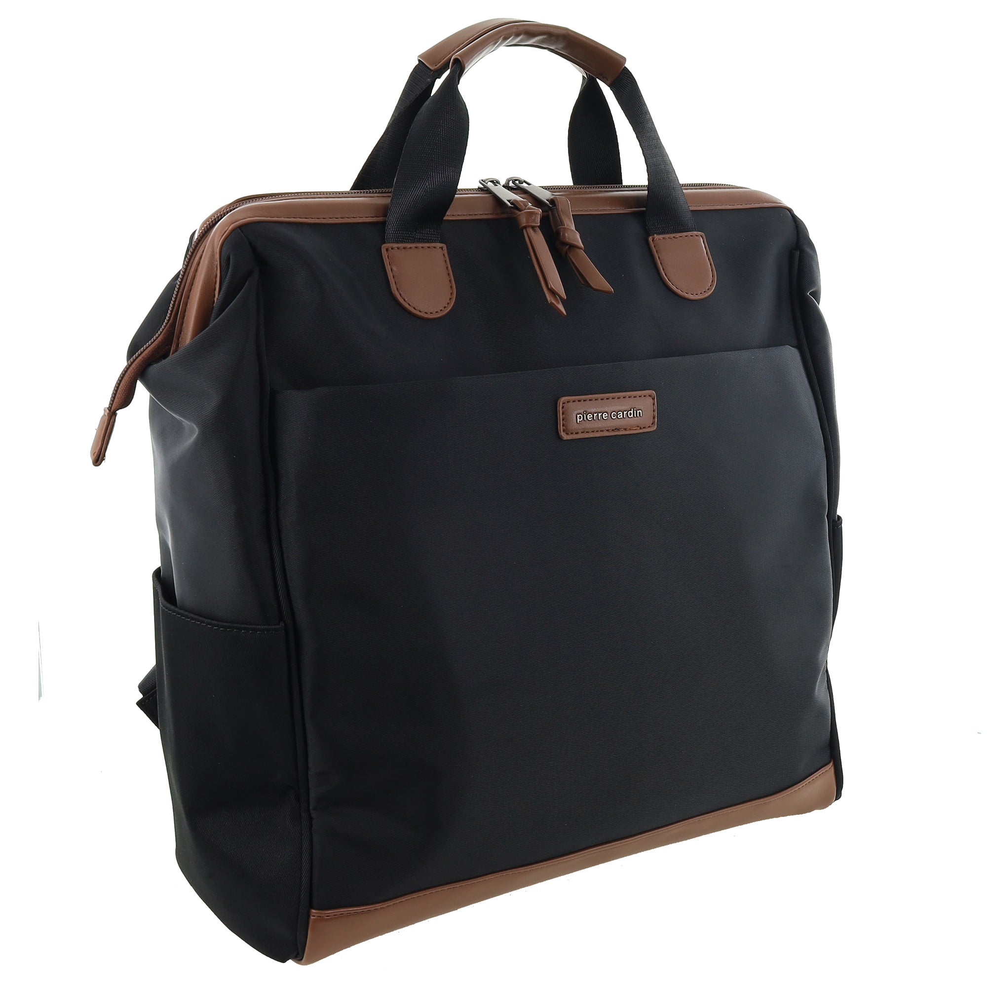 Pierre Cardin Nylon Unisex Overnight Backpack - Black