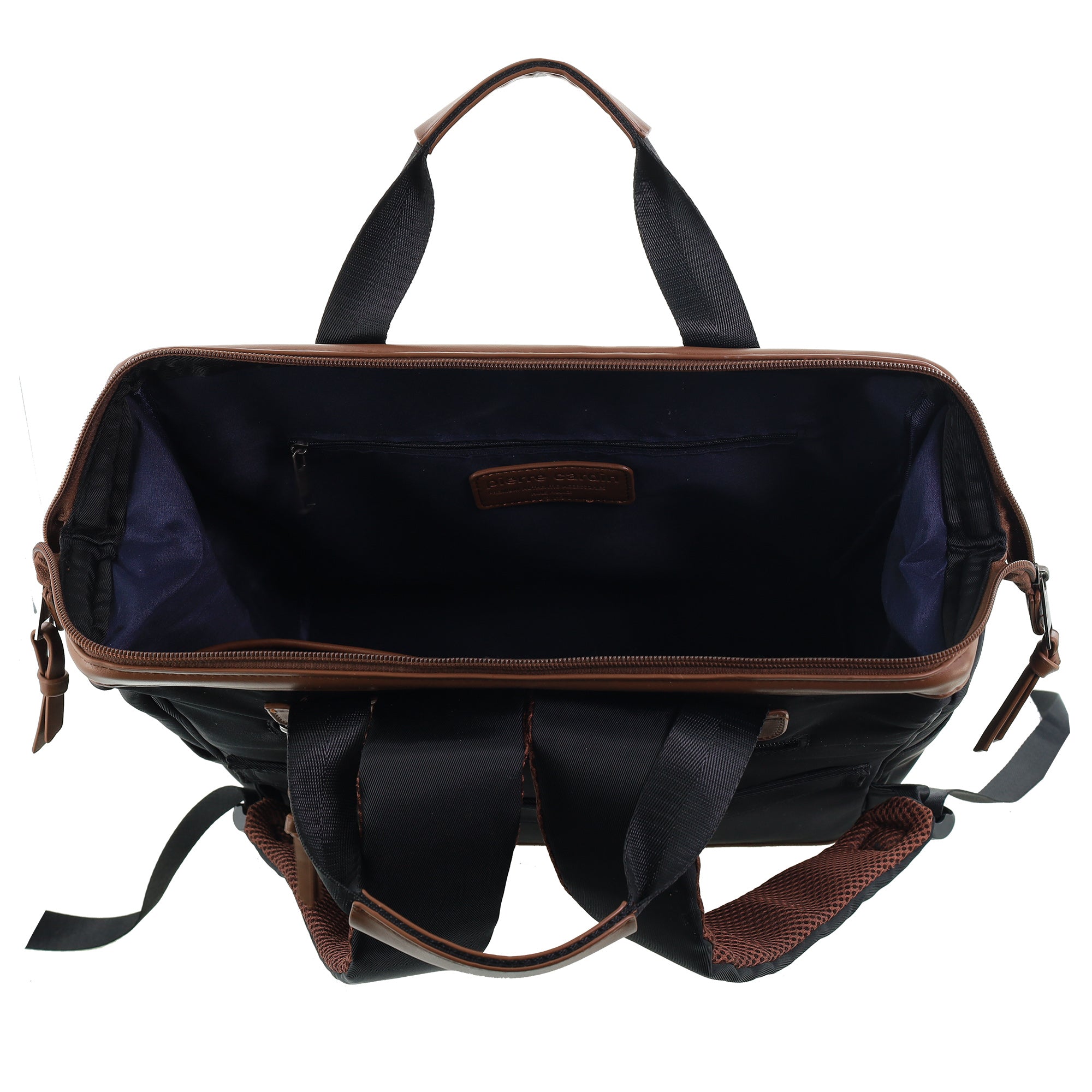 Pierre Cardin Nylon Unisex Overnight Backpack - Black