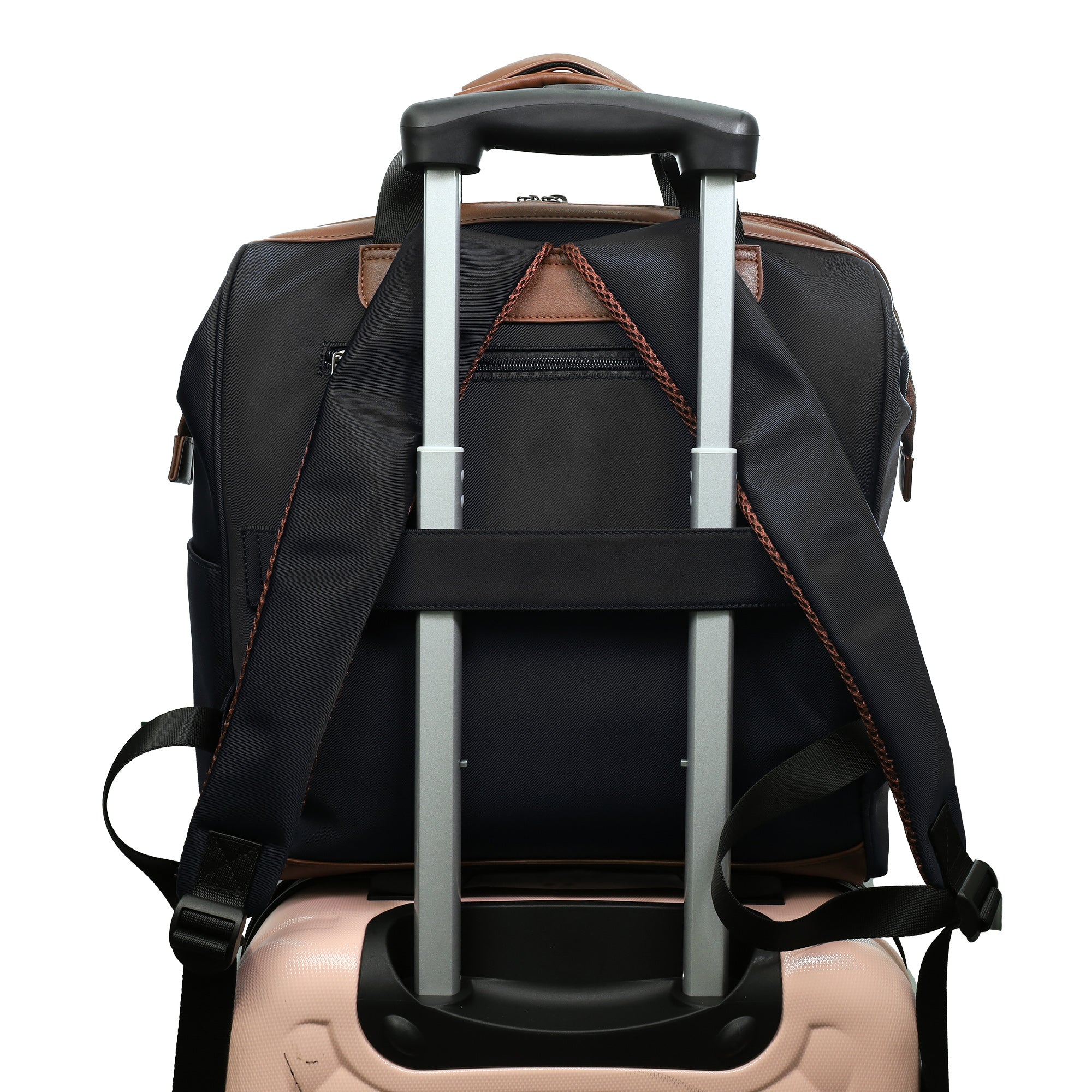Pierre Cardin Nylon Unisex Overnight Backpack - Black