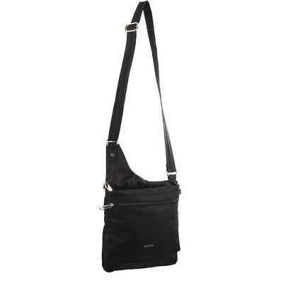 Pierre Cardin Nylon Anti - Theft Cross Body Bag Black - 26x6x25cm