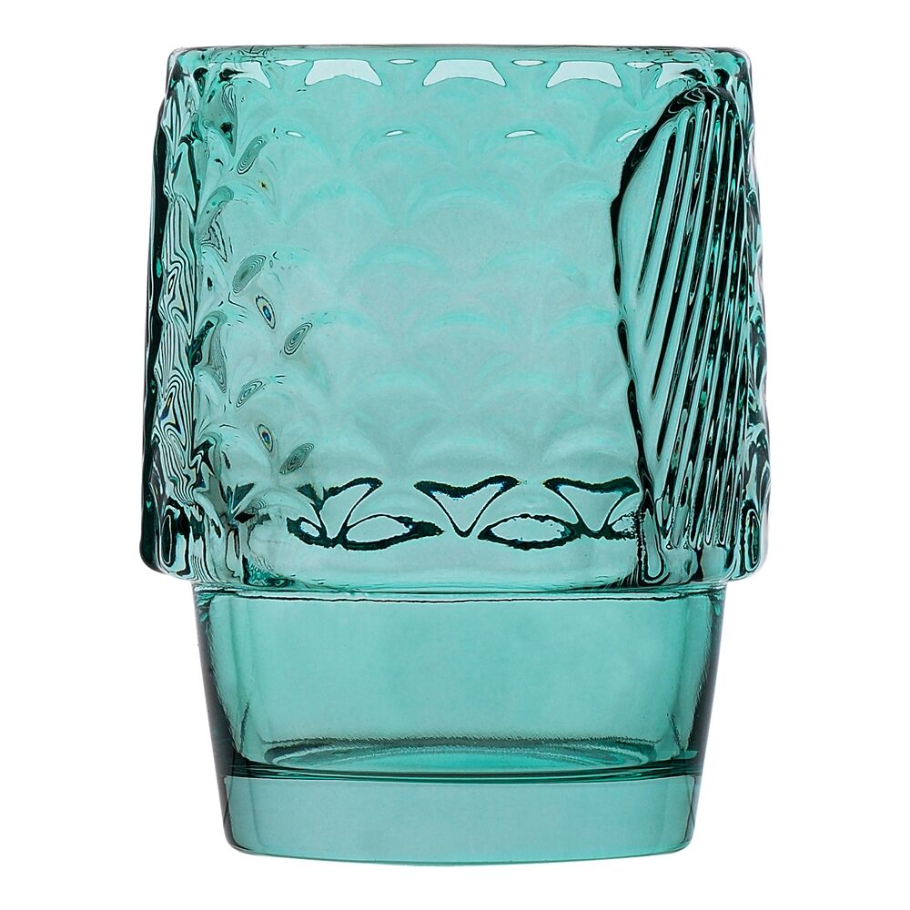 Porto 4pc Mare Fish-Shaped Soda Lime Glass Tumblers Cups 210ml - Green
