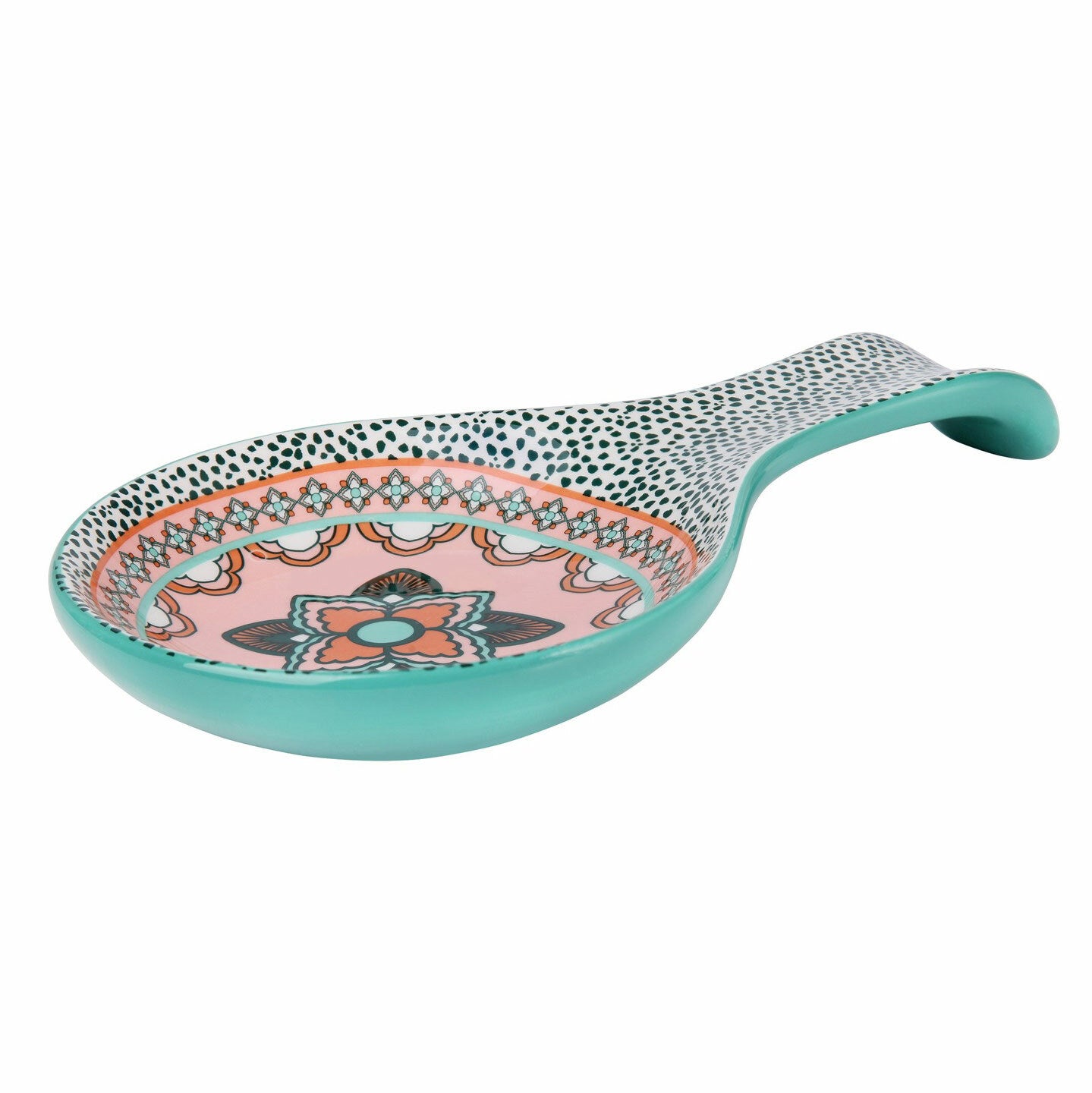 Casa Domani Pelagie Spoon Rest - Teal/Terracotta