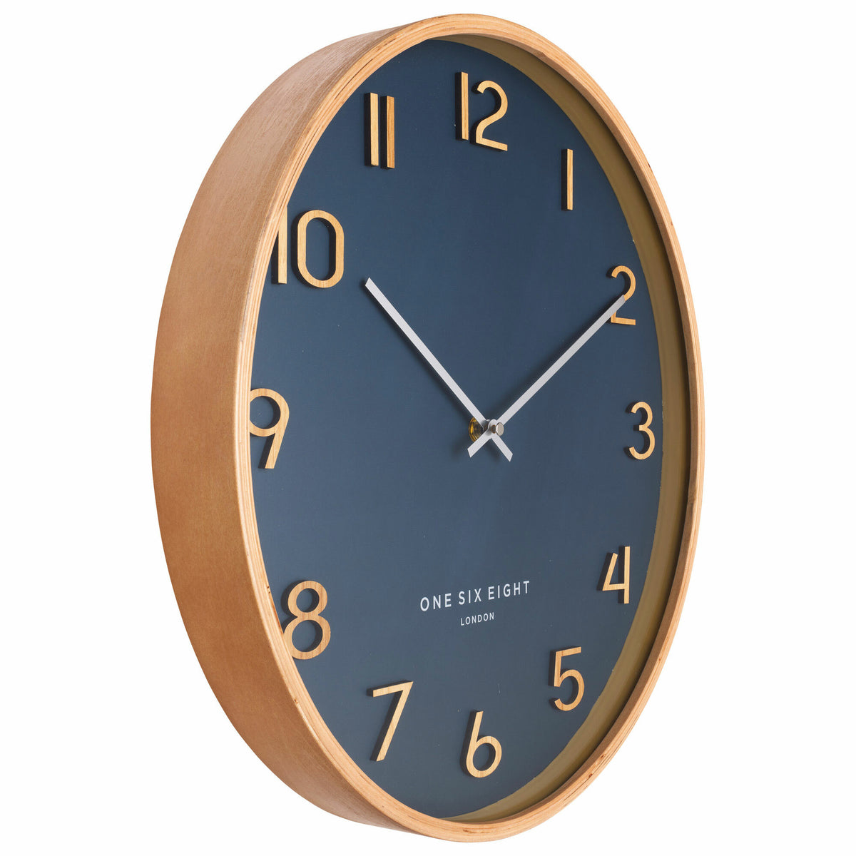 Wallace Petrol Blue Metal Wall Clock - 41cm