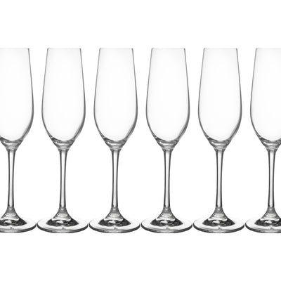 Maxwell & Williams Manhattan Flute Glasses 230ml - Set of 6