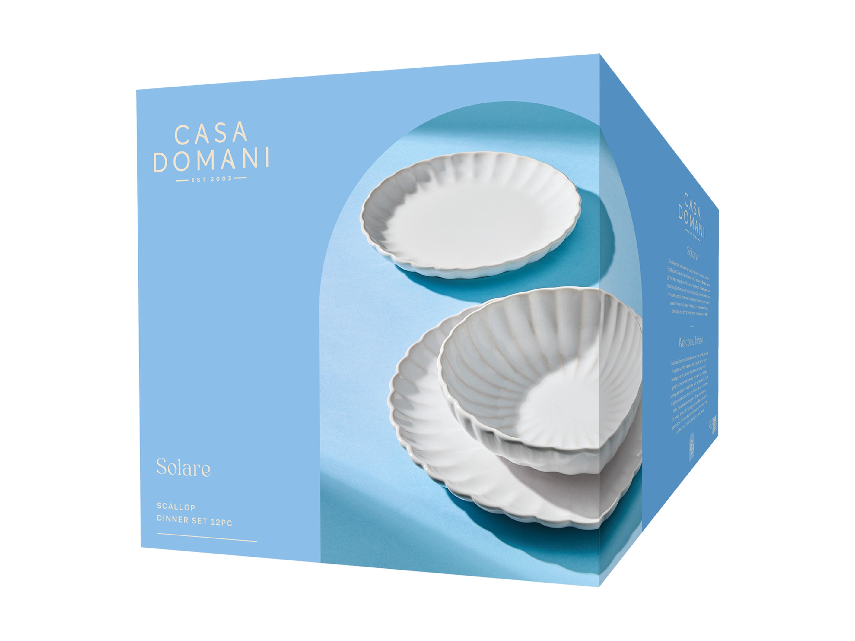 Casa Domani  Solare 12pc Dinner Set - Cream