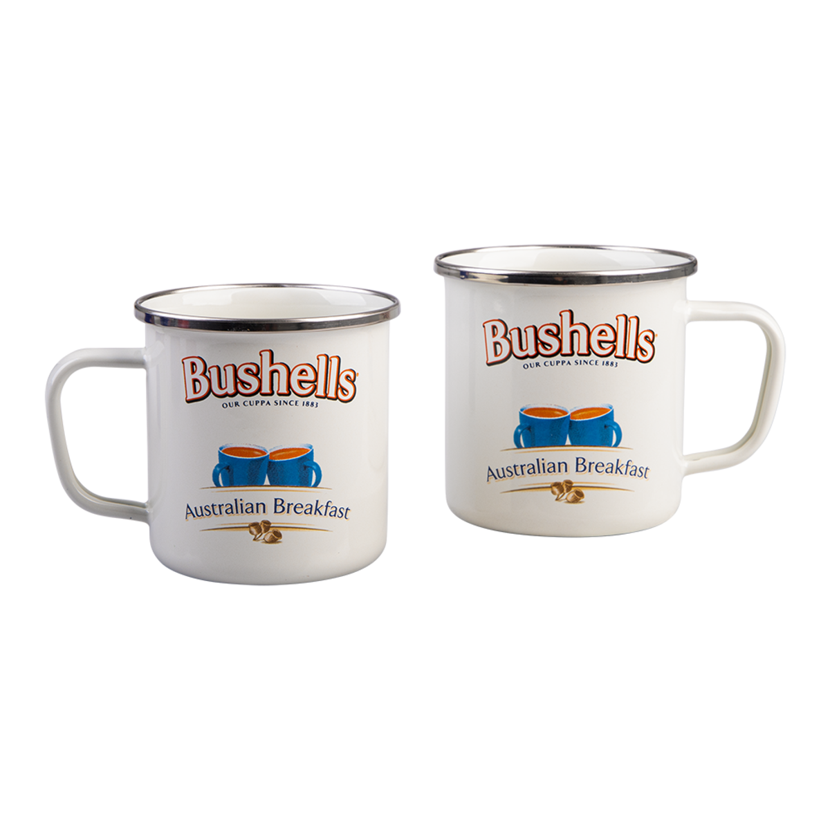 Rojo Arnott's Enamel Mug Set of 2 450ml - Cream