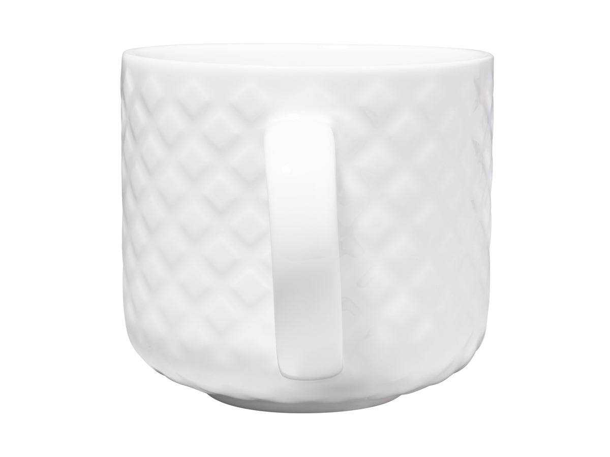 Maxwell & Williams White Basics Mug 440ML Quilted Diamond