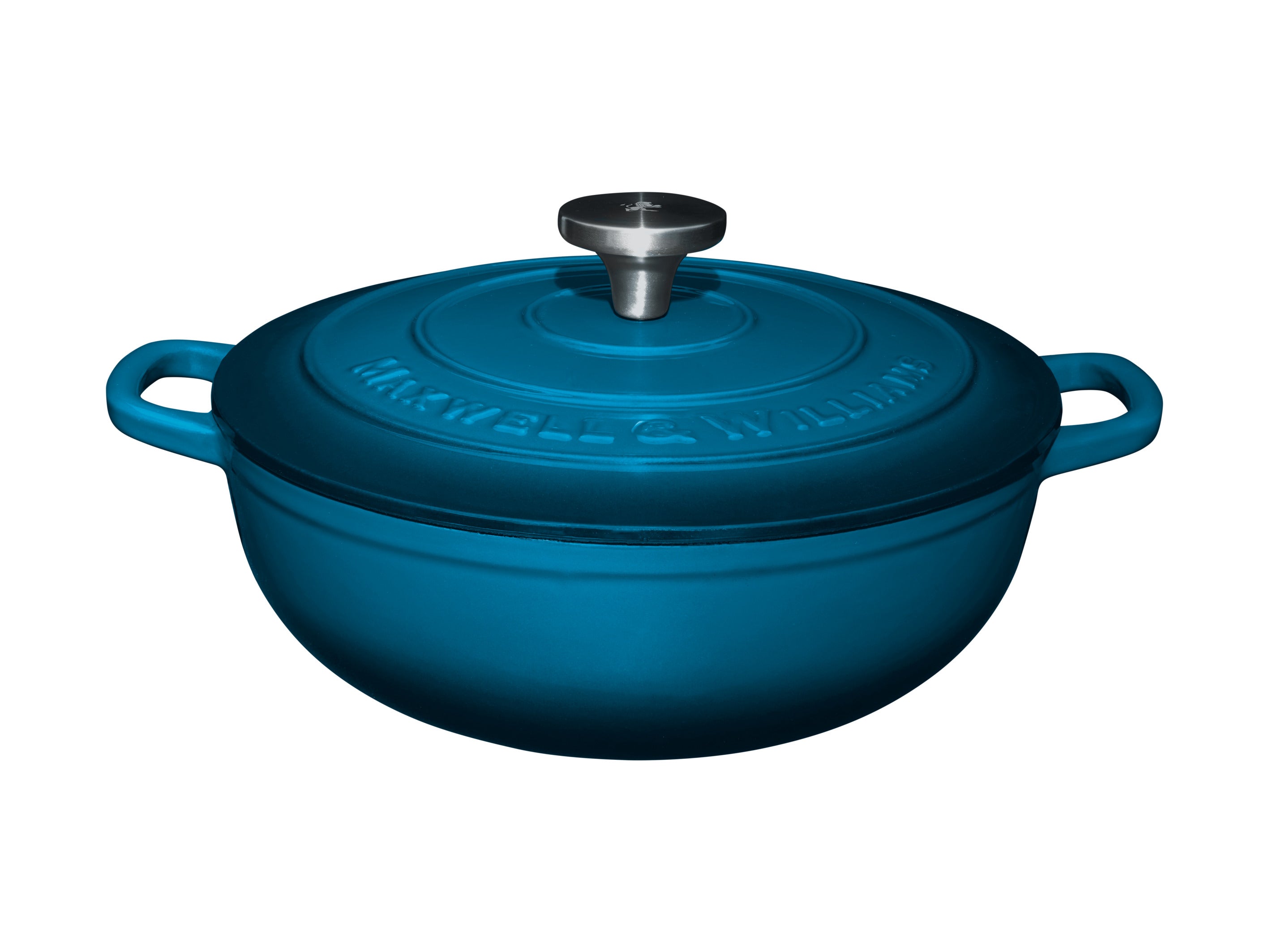 Maxwell & Williams Cast Iron Round Casserole 26cm/4L - Midnight Blue
