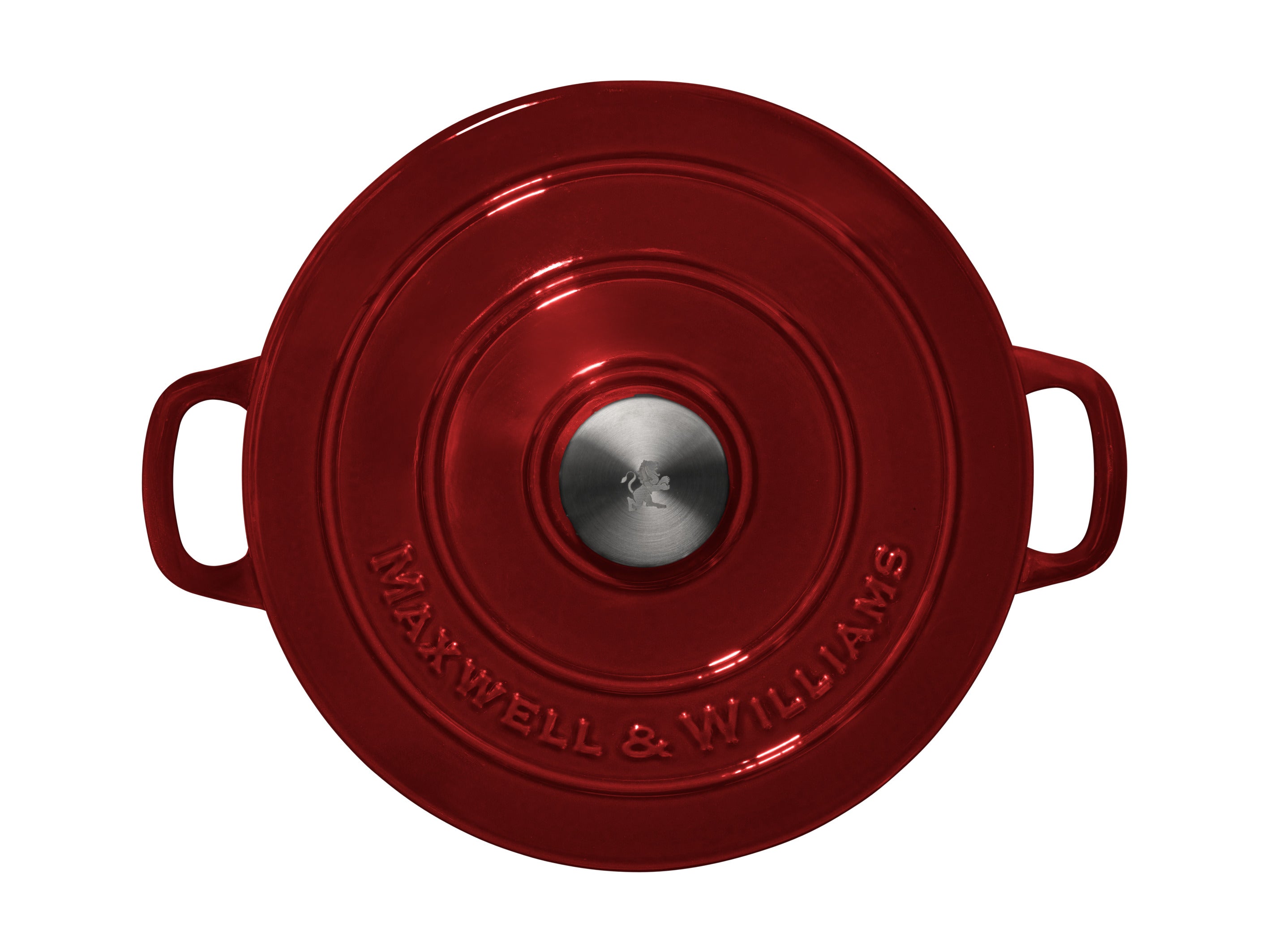 Maxwell & Williams Cast Iron Round Casserole 26cm/4L - Merlot