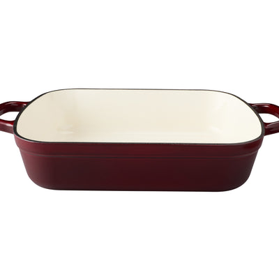 Maxwell & Williams Cast Iron Roaster Merlot 34x26cm / 5L Gift Boxed