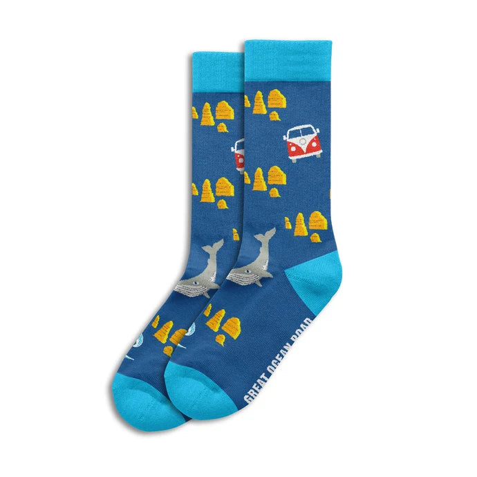Great Ocean Road Sole Mates Socks - Lighter Blue