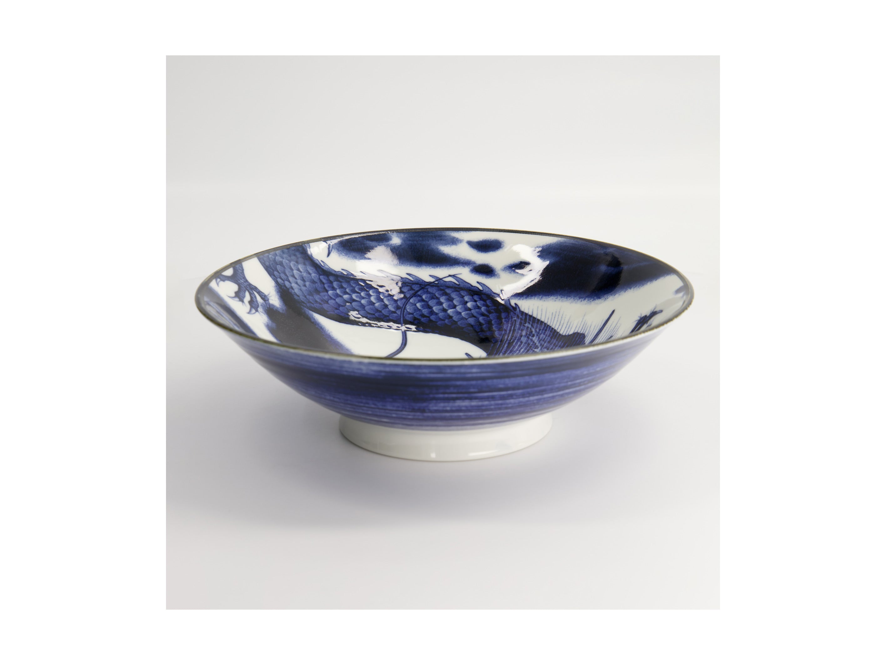 Tokyo Design Japonism Menbachi Bowl 25x7cm - Blue Dragon