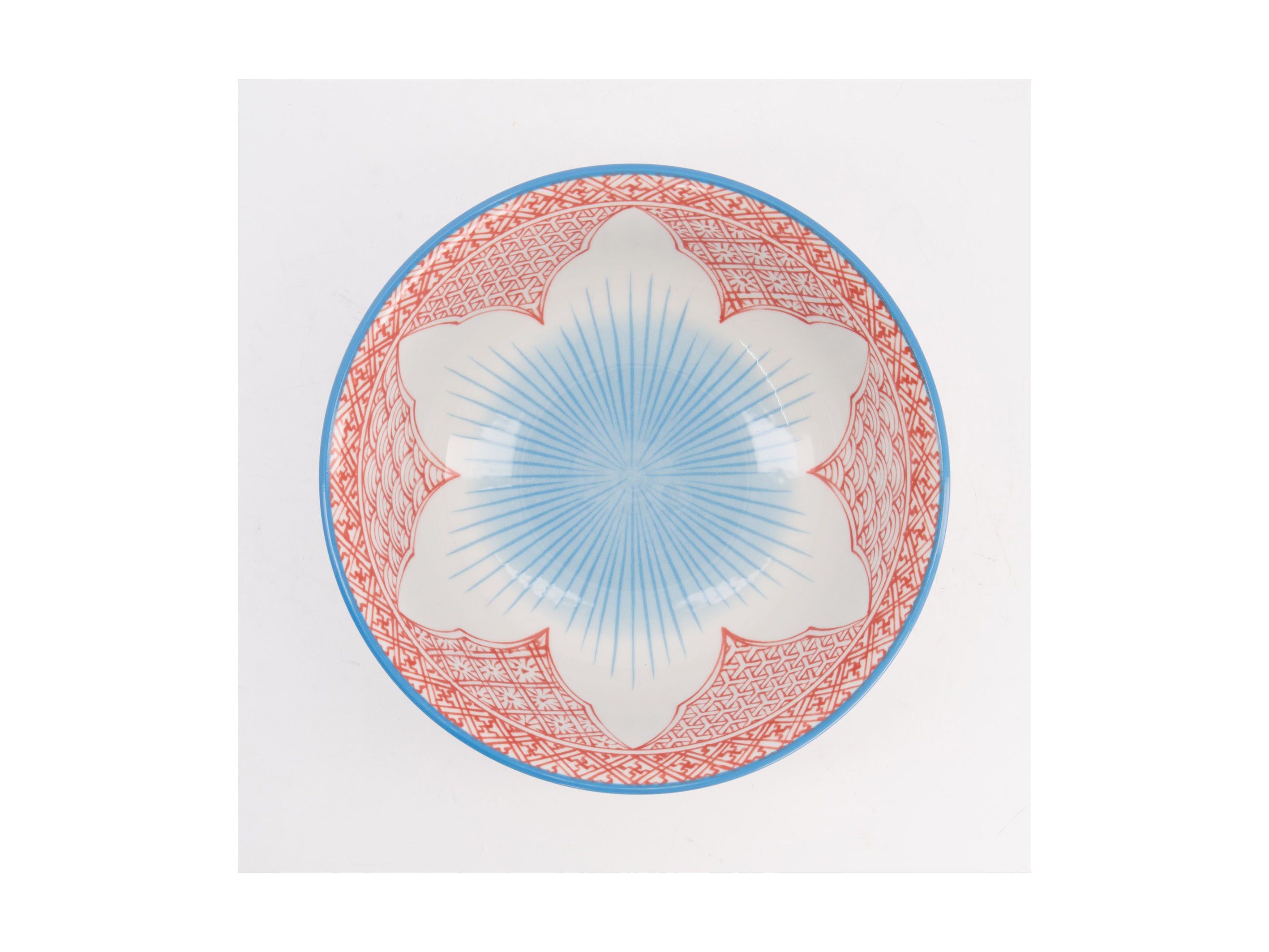 Tokyo Design Studio Lily Flower Ramen Bowl 20.5x8cm Red