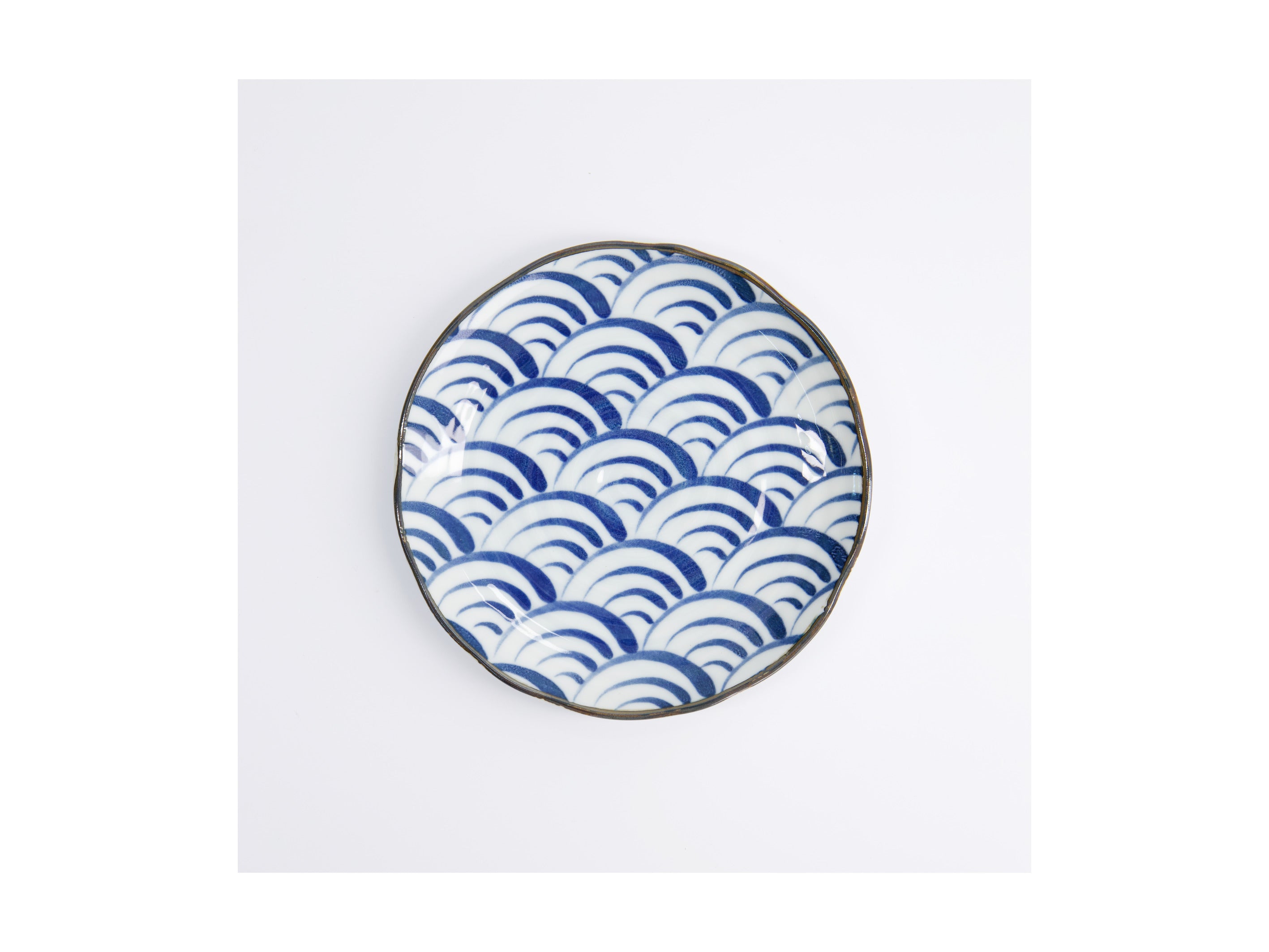 Tokyo Design Natsu Nami Plate Blue - 16.5cm