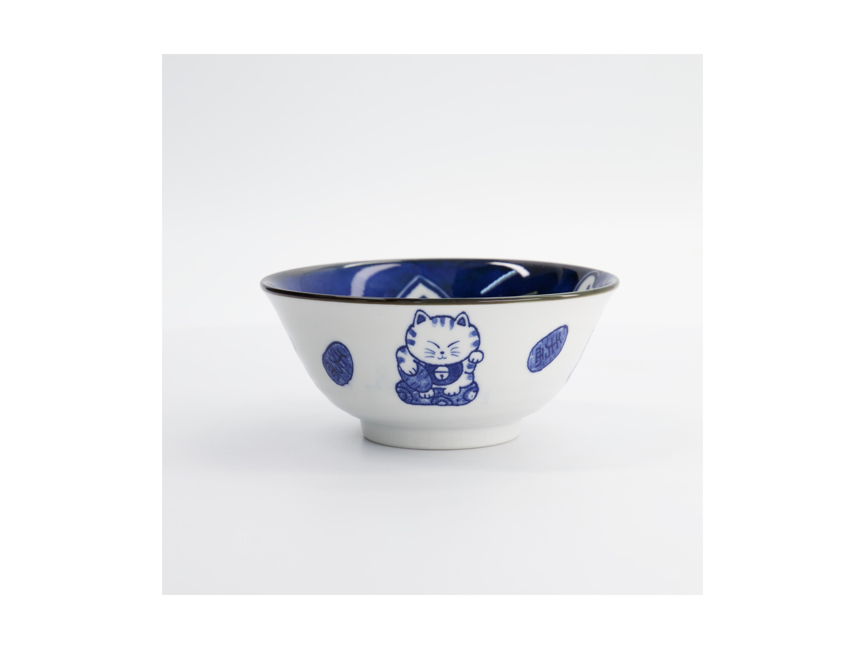 Tokyo Design Kawaii Cat Neko Tayo Bowl 15x6.5cm - White Cat