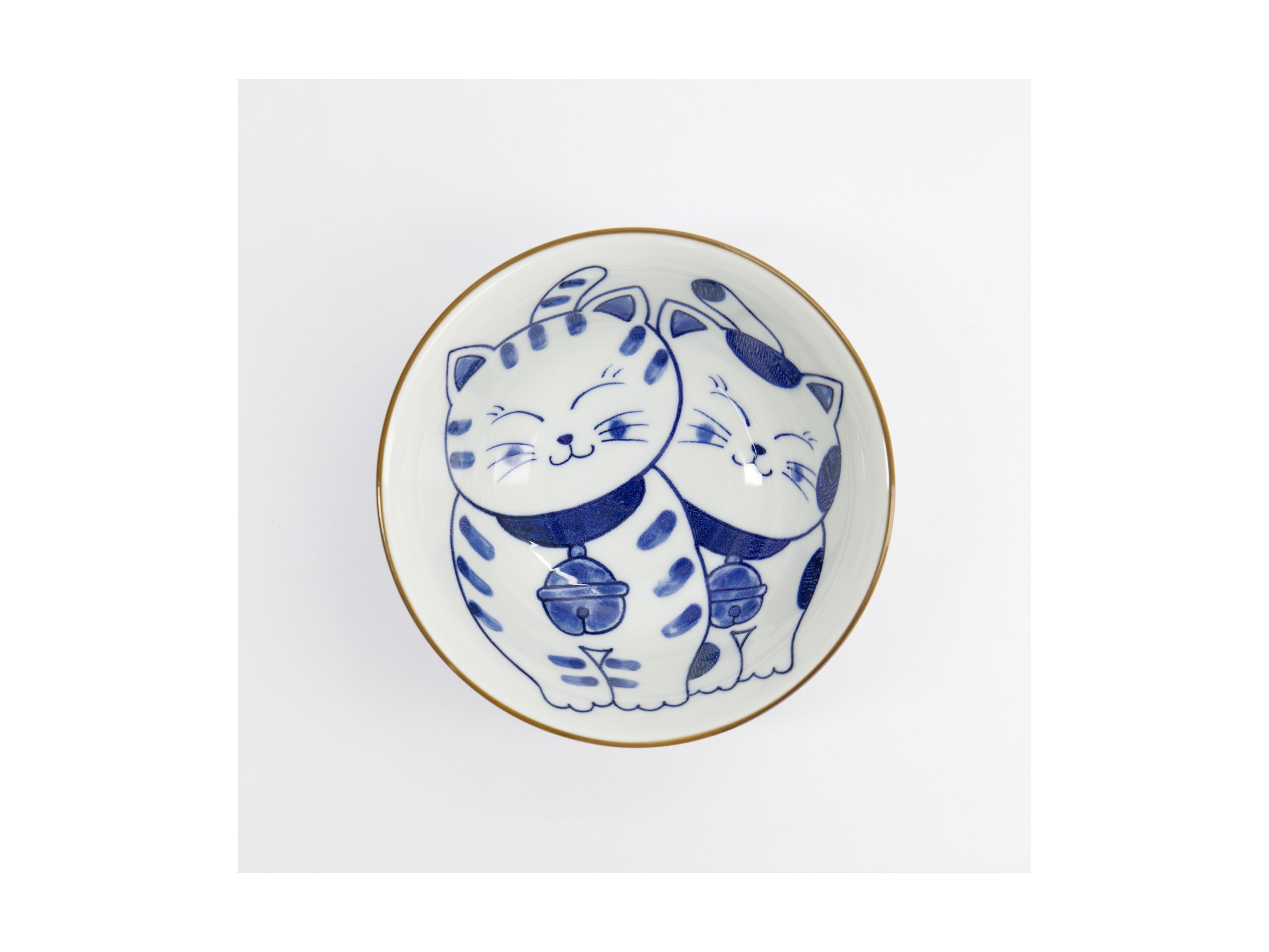 Tokyo Design Kawaii Cat Neko Tayo Bowl 15x6.5cm - Twin Cat