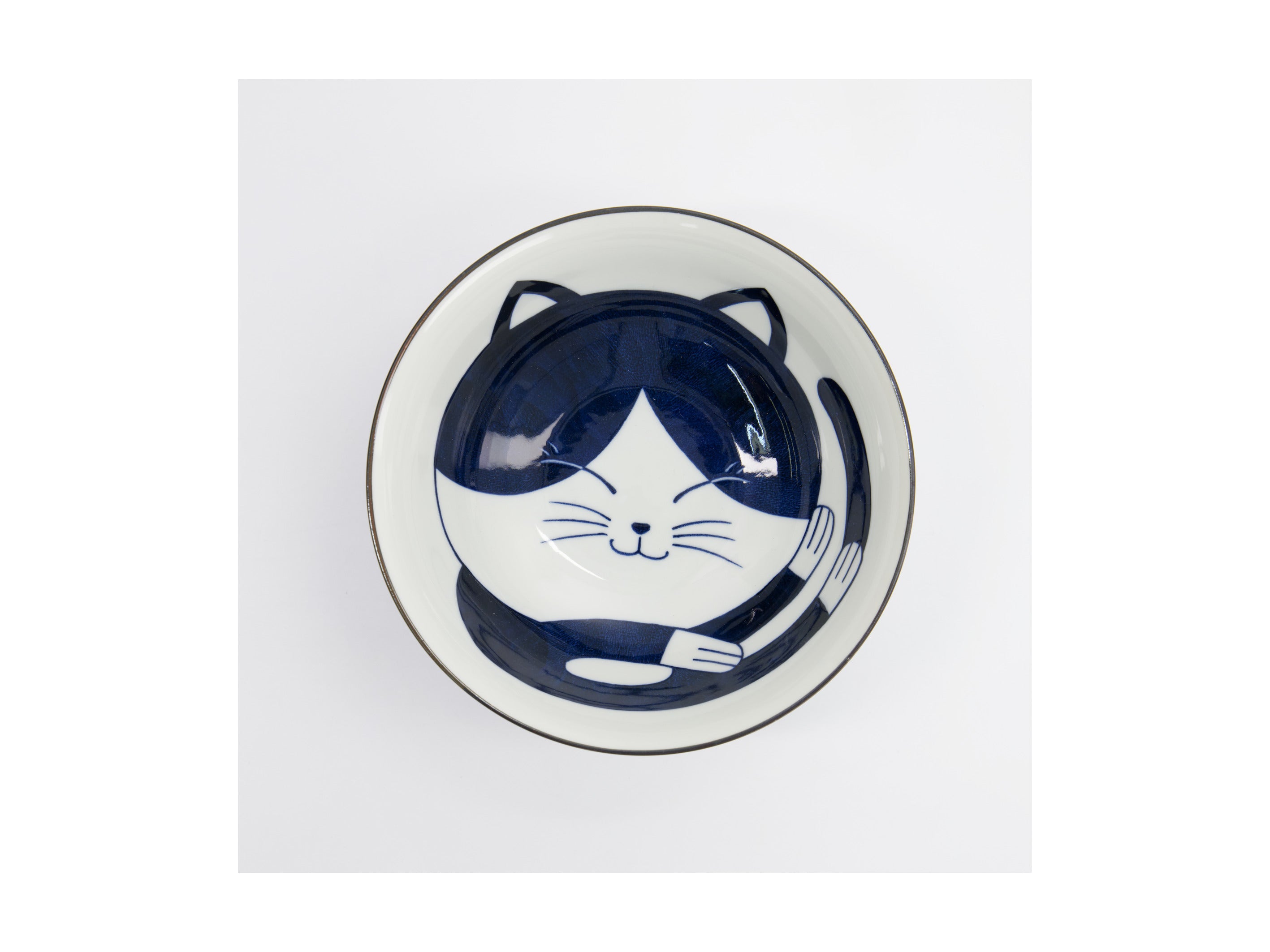 Tokyo Design  Kawaii Cat Neko Ramen Bowl 20x7.5cm - Blue Cat