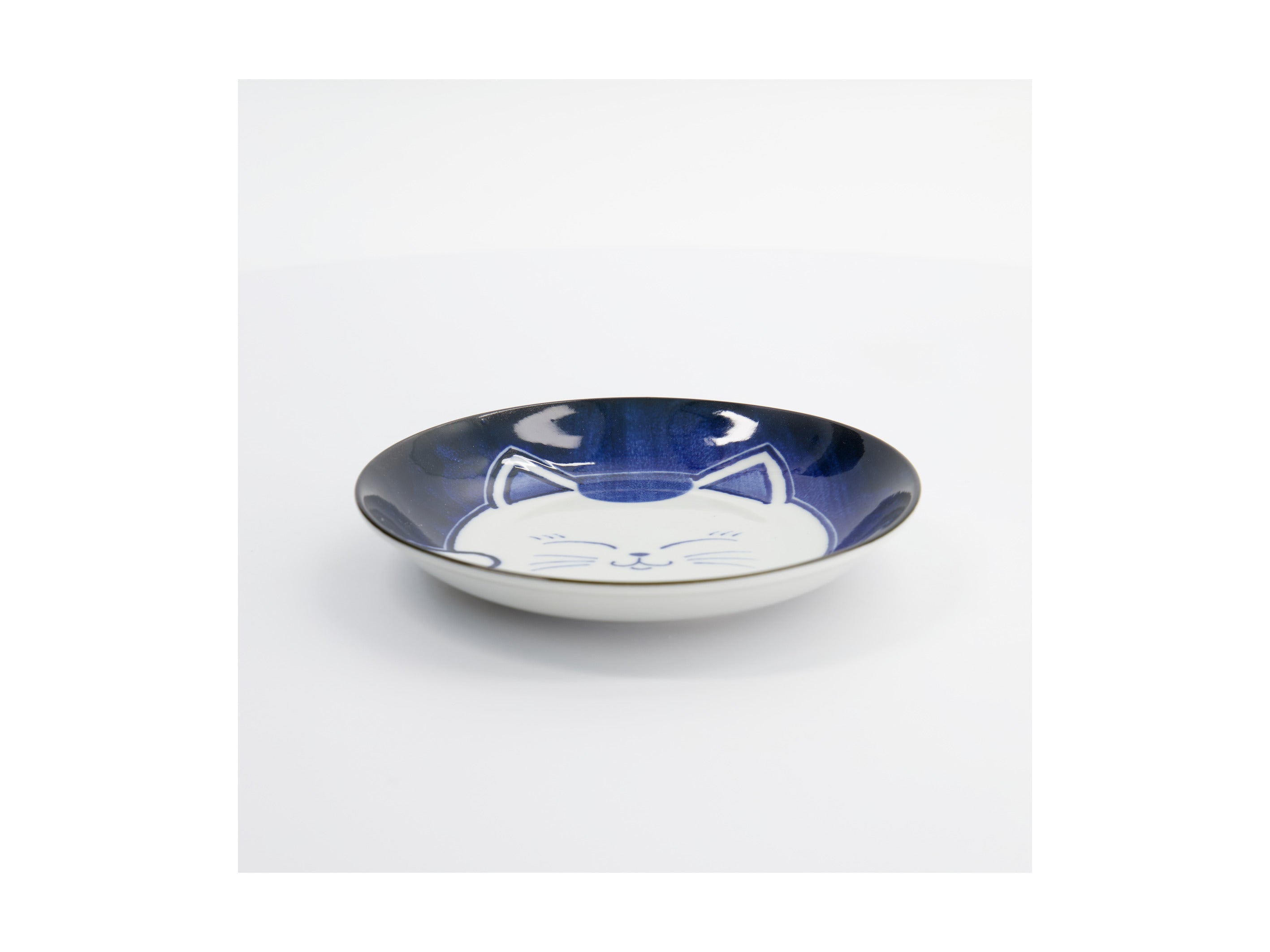 Tokyo Design Kawaii Cat Neko Plate 16.5cm - White Cat