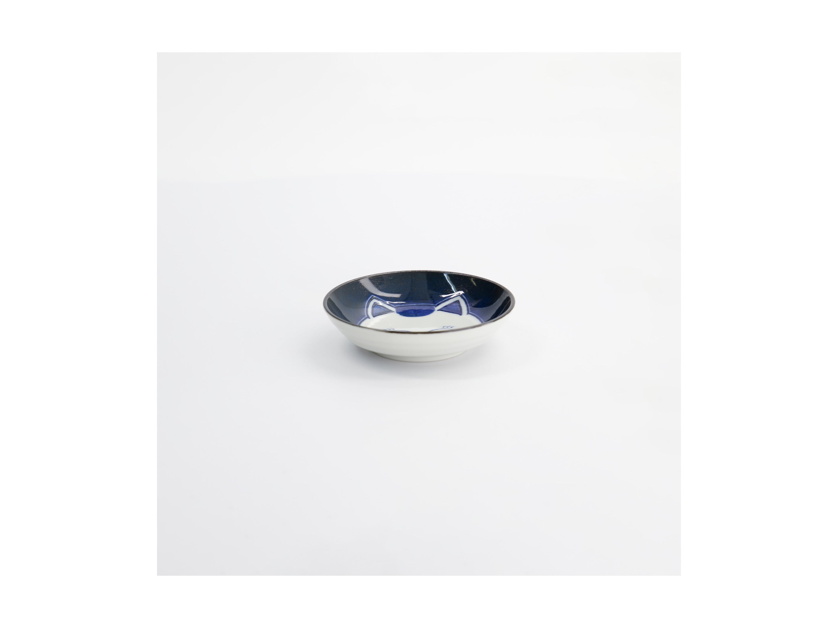 Tokyo Design Kawaii Cat Neko Sauce Dish 10x2.5cm - White Cat