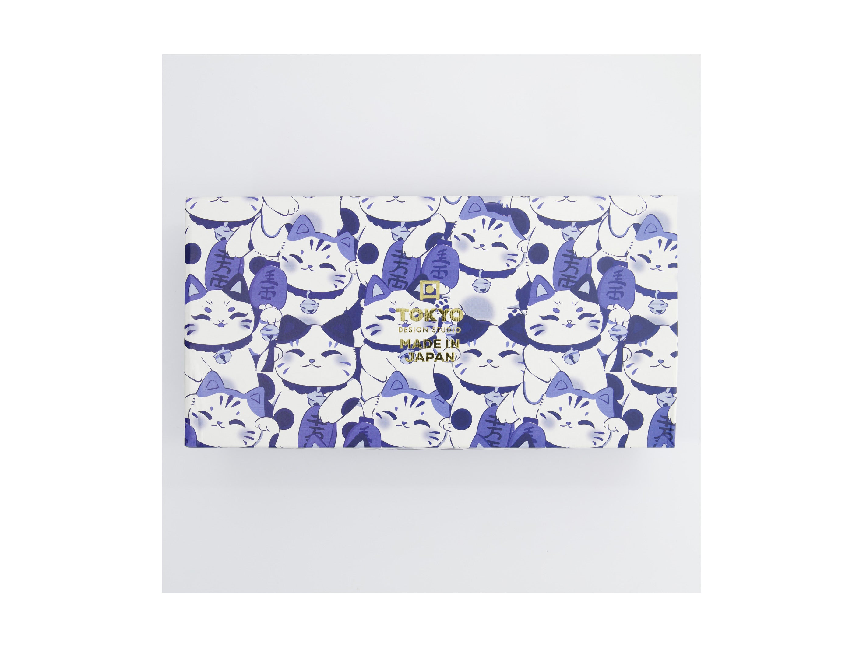 Tokyo Design Studio Kawaii Cat Neko Bowl 2pc With Chopsticks - White Cat - Gift Boxed - Made In Japan
