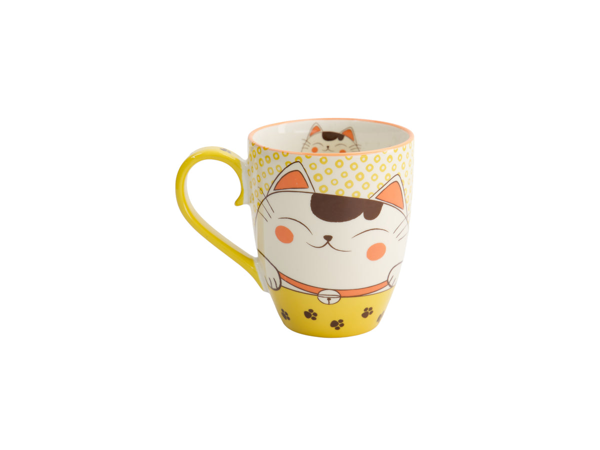 Tokyo Design Mug Mountain Mug 380ML Twin Cat Mustard Gift Boxed