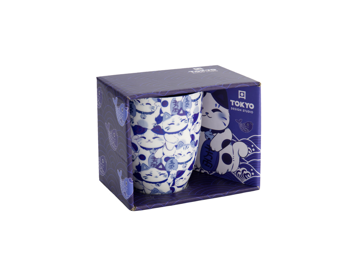 Tokyo Design Mug Mountain Mug 380ML Maneko Blue Gift Boxed