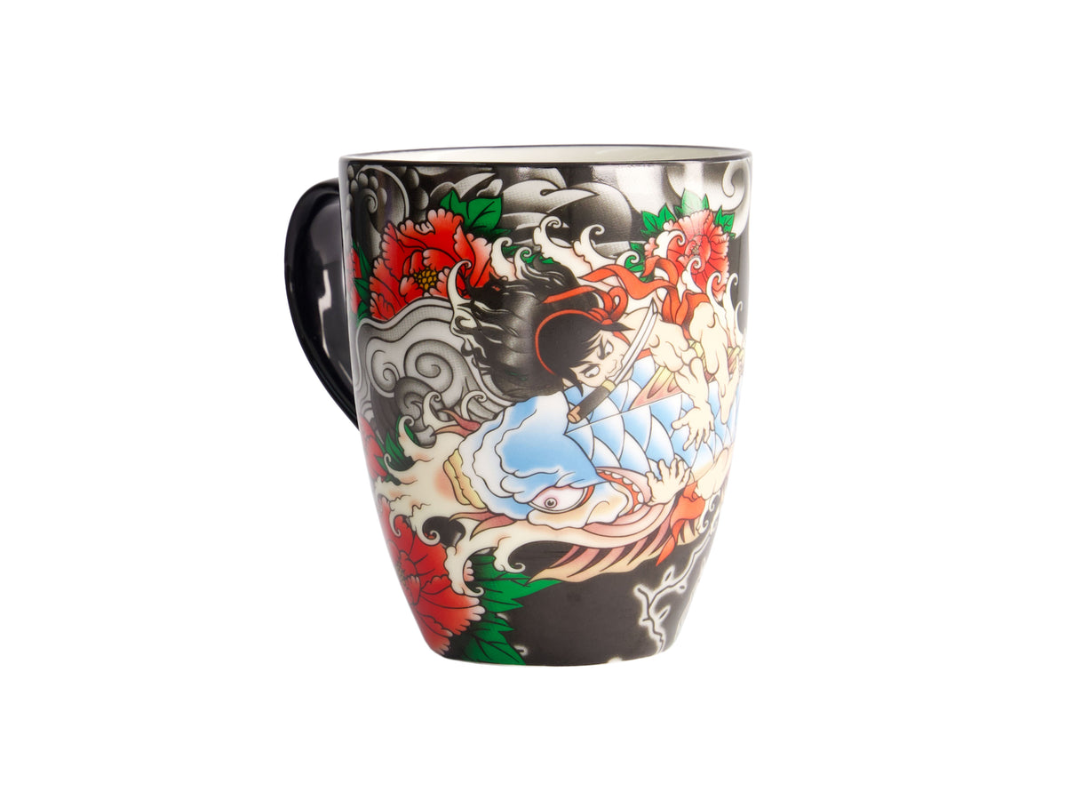 Tokyo Design Mug Mountain Mug 380ML Yakuza Carp Black Gift Boxed