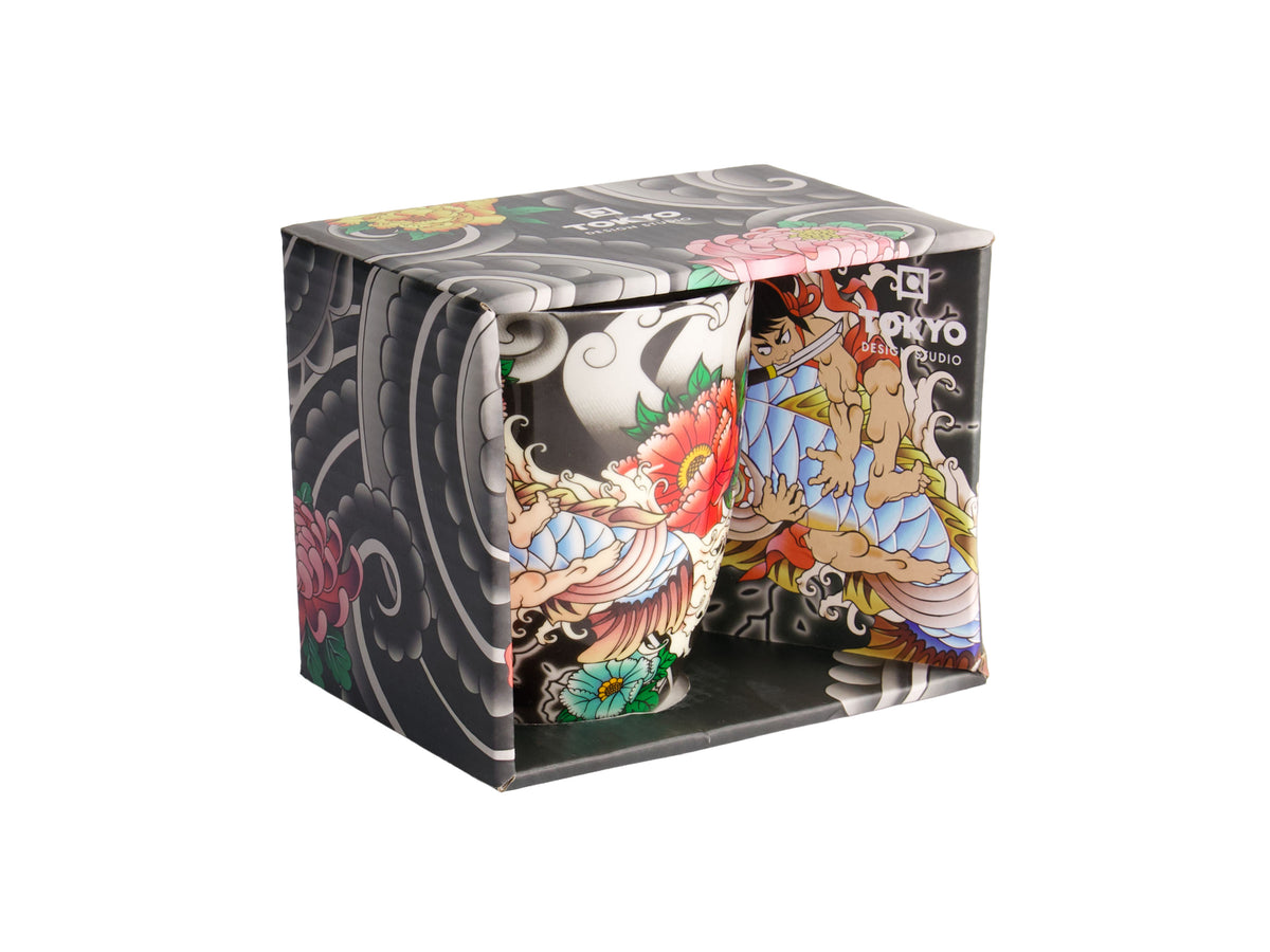 Tokyo Design Mug Mountain Mug 380ML Yakuza Carp Black Gift Boxed