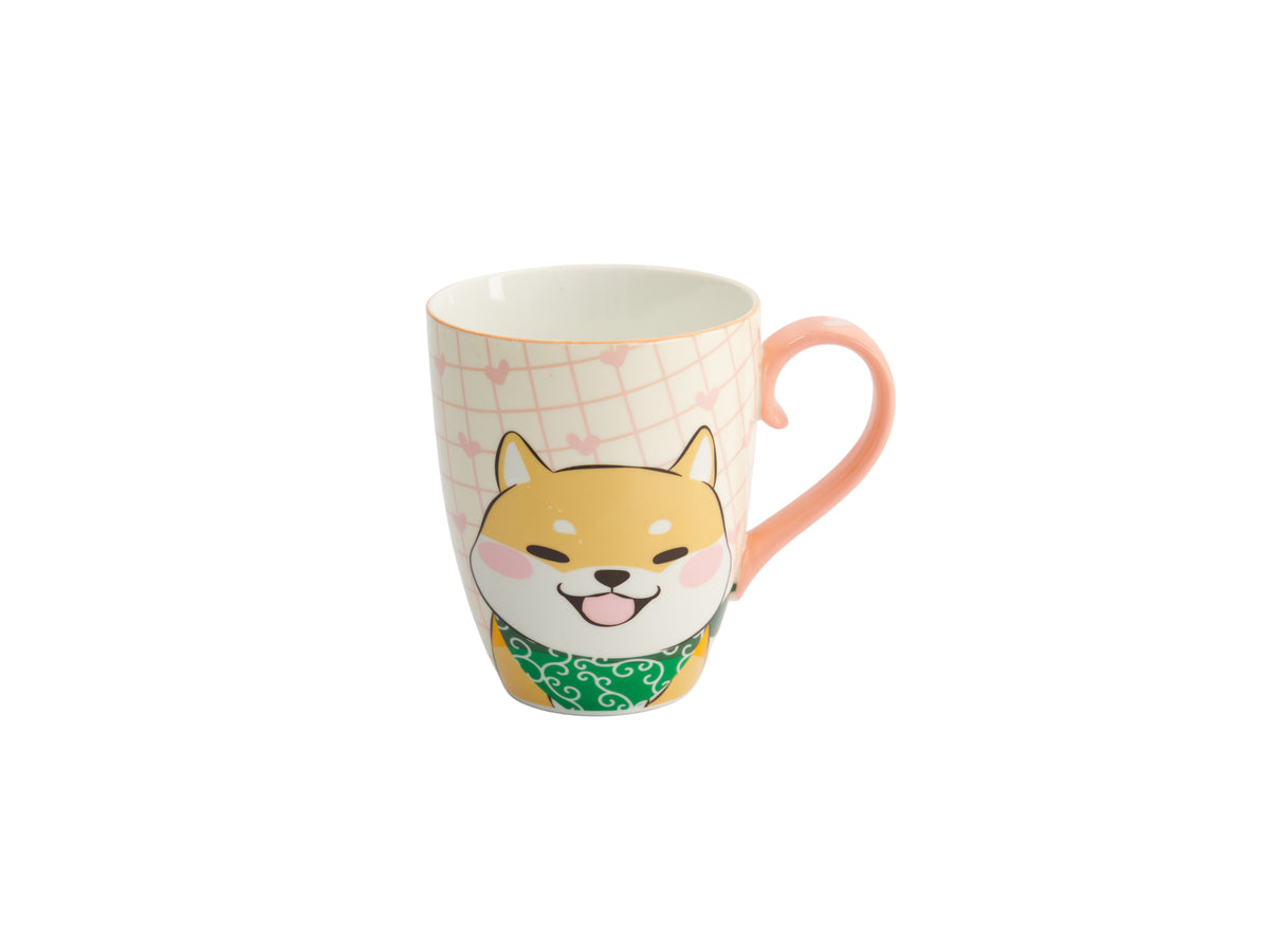 Tokyo Design Mug Mountain Mug 380ML Twin Shiba Dog Pink Gift Boxed