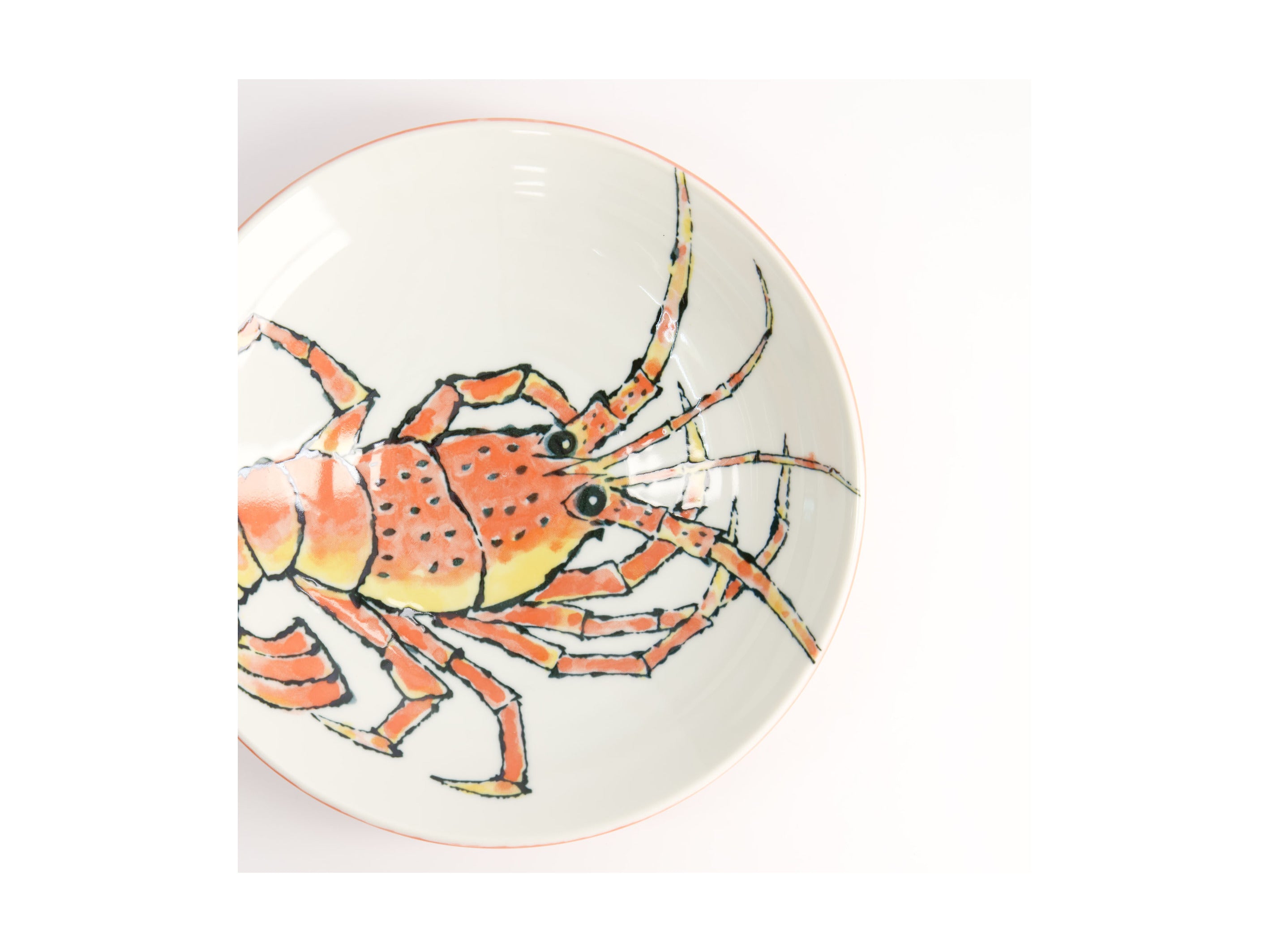 Tokyo Design Studio Seafood Deep Plate 21.5x5cm Lobster Red