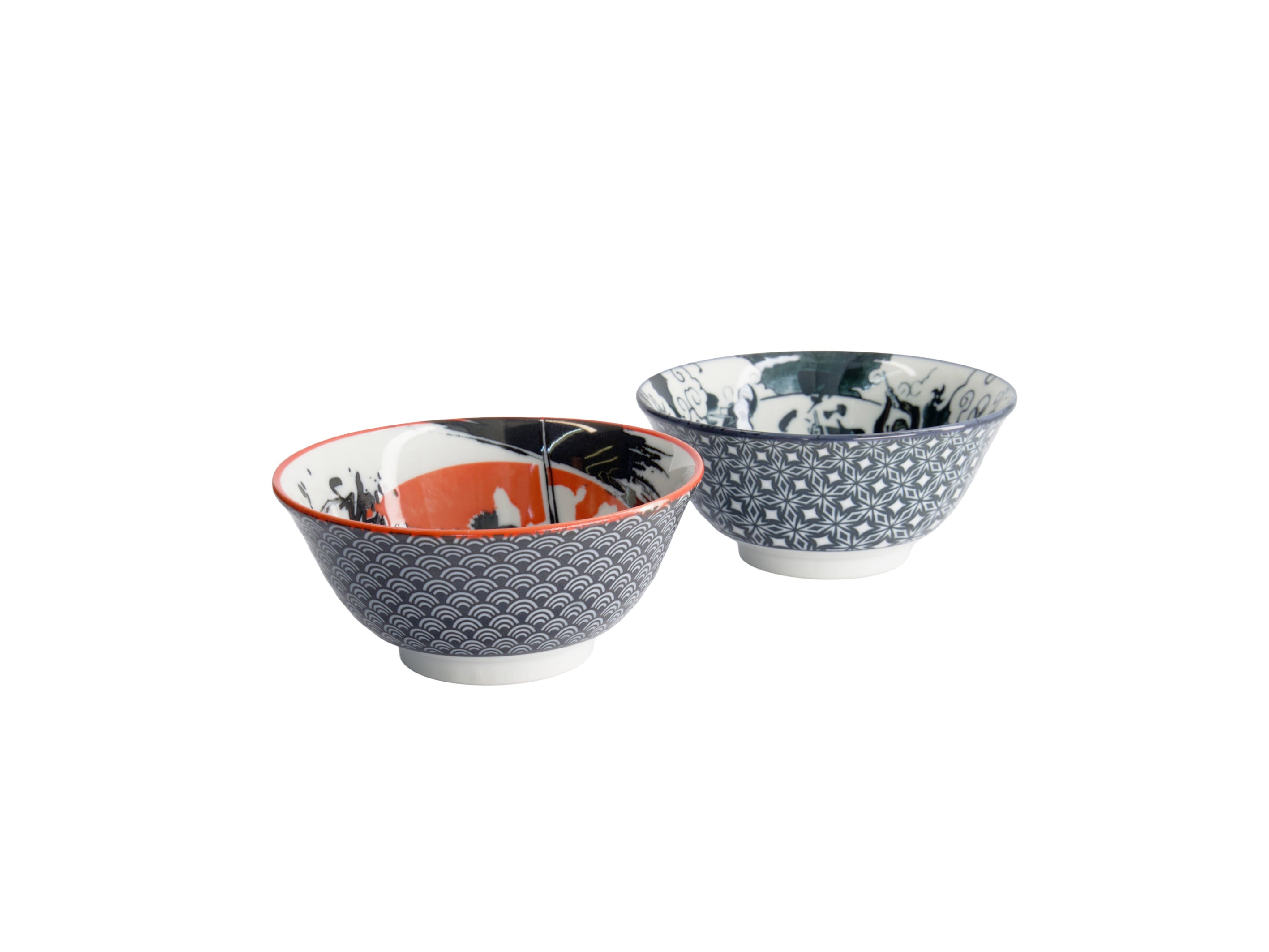 Tokyo Design Asakusa Tayo Bowl 2pc With Chopsticks Samurai - Gift Boxed