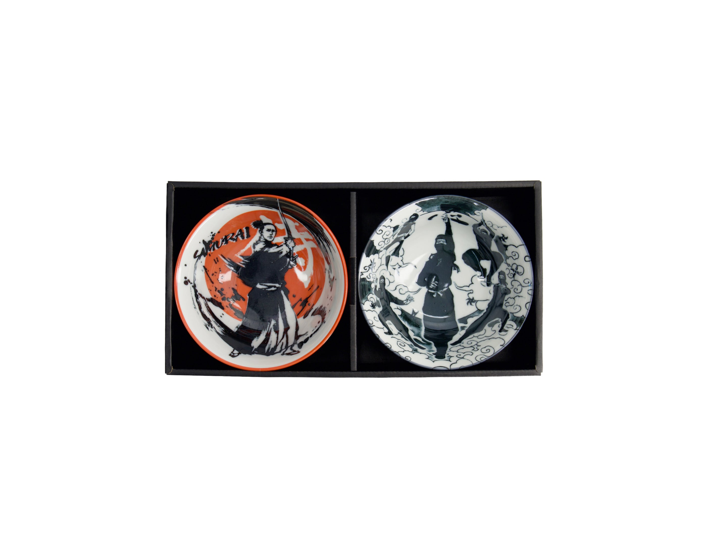 Tokyo Design Asakusa Tayo Bowl 2pc With Chopsticks Samurai - Gift Boxed