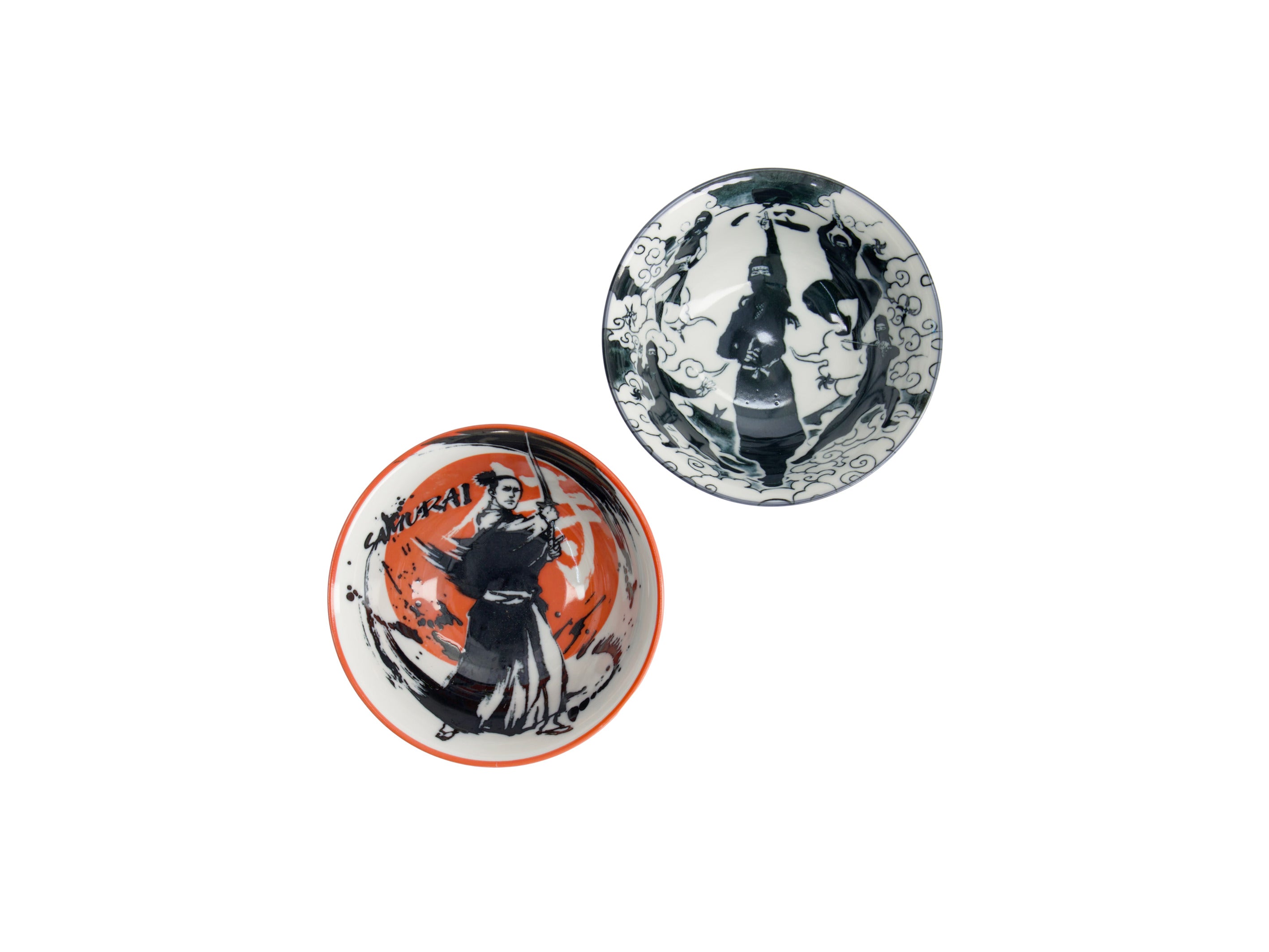 Tokyo Design Asakusa Tayo Bowl 2pc With Chopsticks Samurai - Gift Boxed