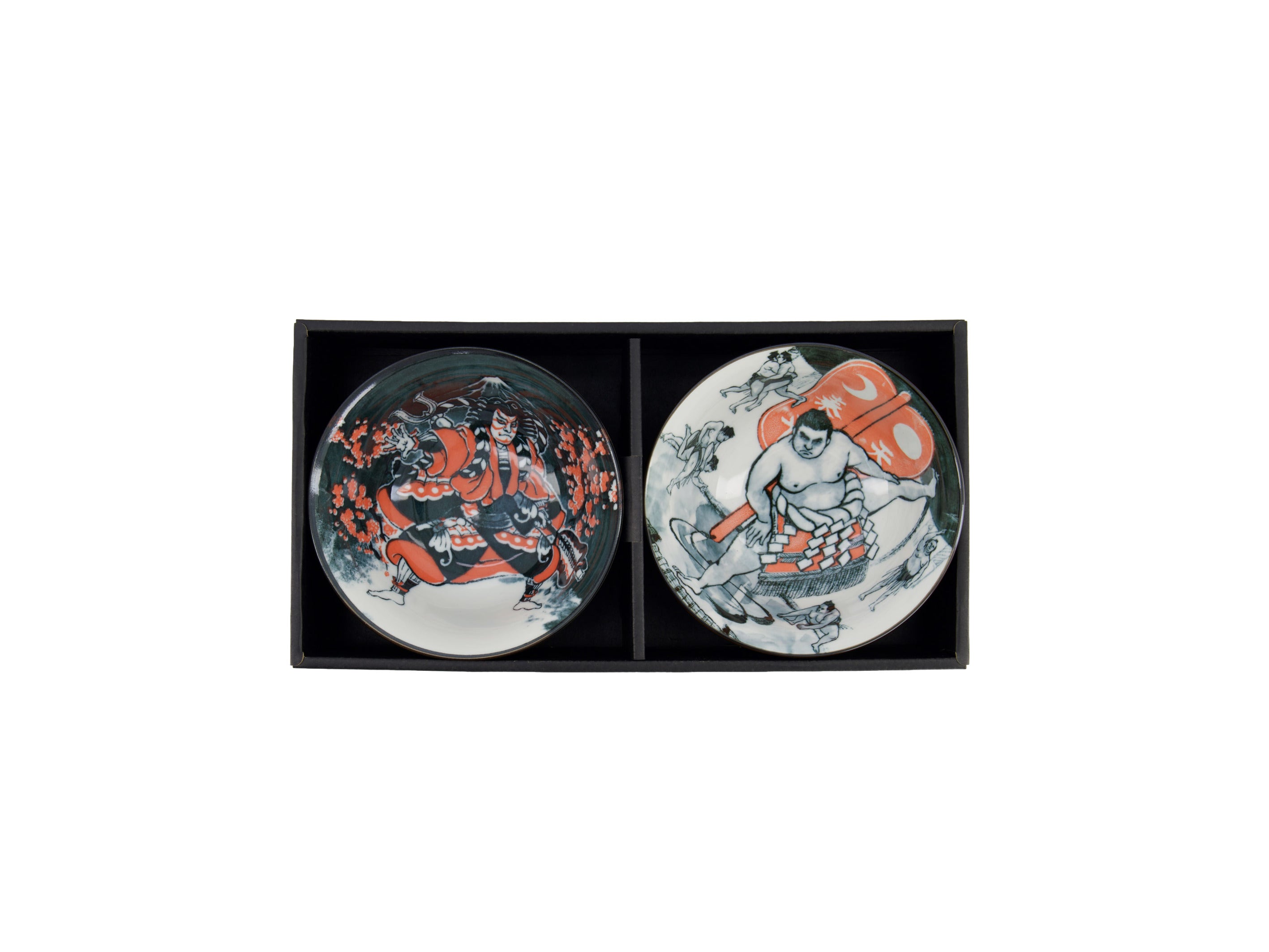 Tokyo Design Asakusa Tayo Bowl 2pc With Chopsticks Kabuki - Gift Boxed