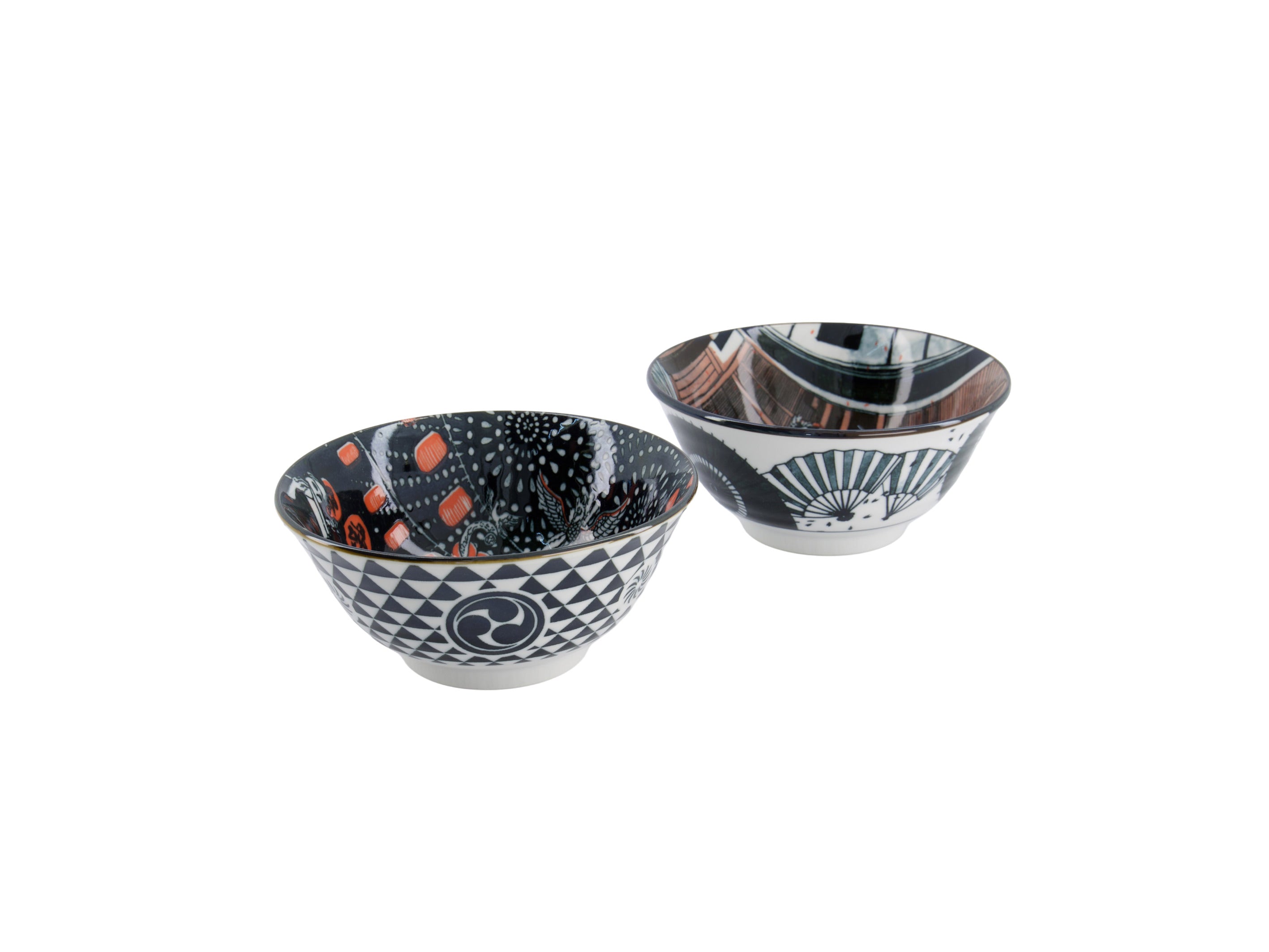 Tokyo Design Asakusa Tayo Bowl 2pc With Chopsticks Geisha - Gift Boxed