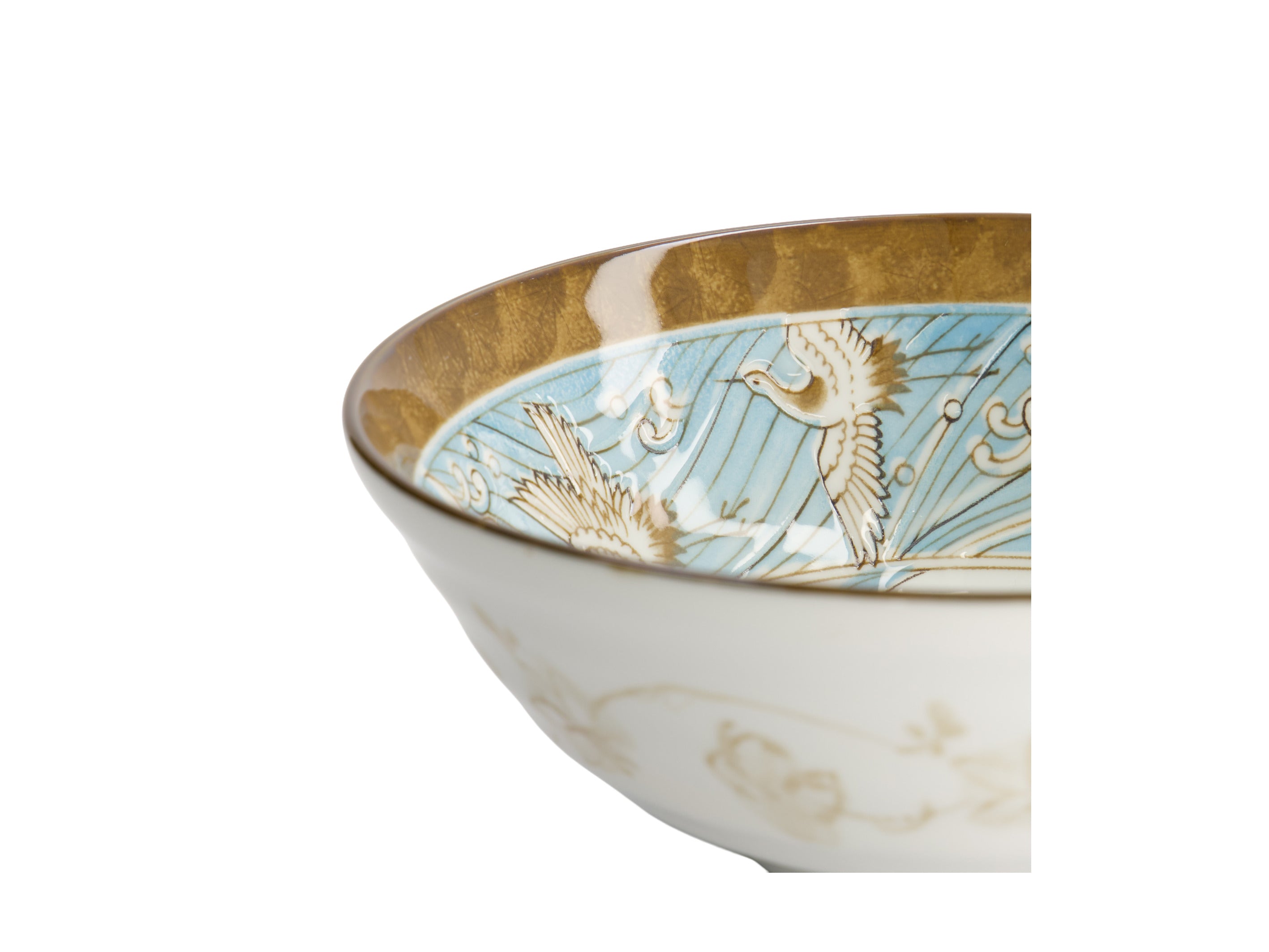 Tokyo Design Crane Ramen Bowl 21x7.8cm - Light Blue