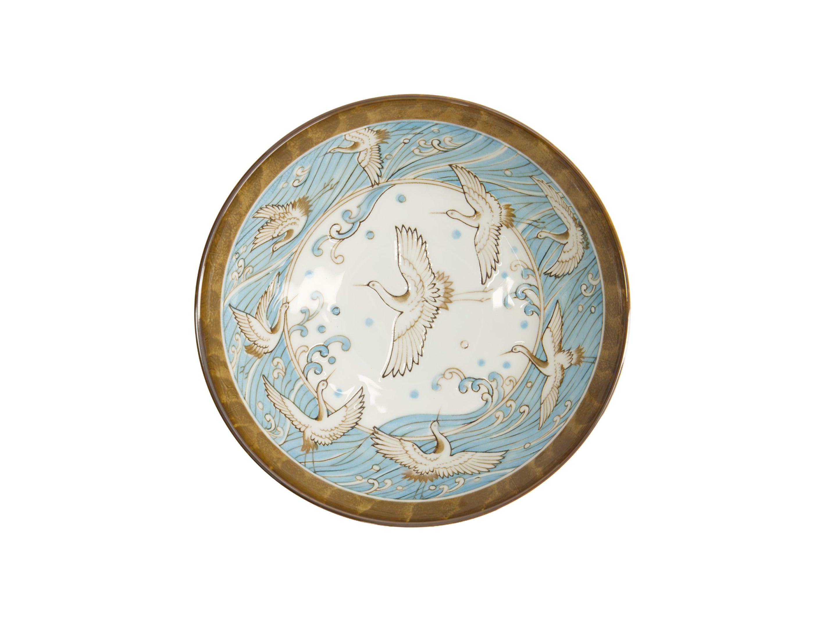 Tokyo Design Crane Ramen Bowl 21x7.8cm - Light Blue