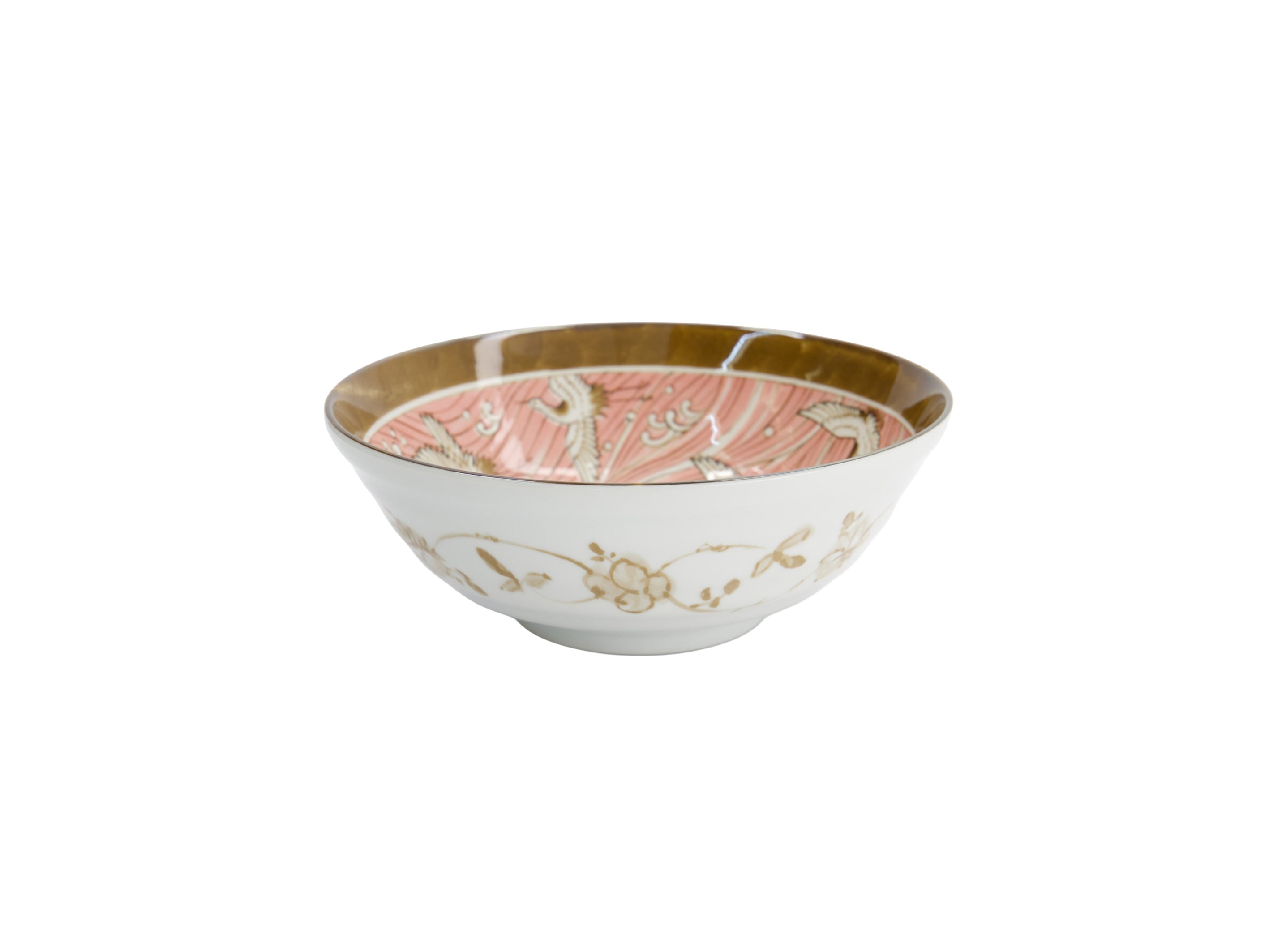 Tokyo Design Crane Ramen Bowl 21x7.8cm - Pink