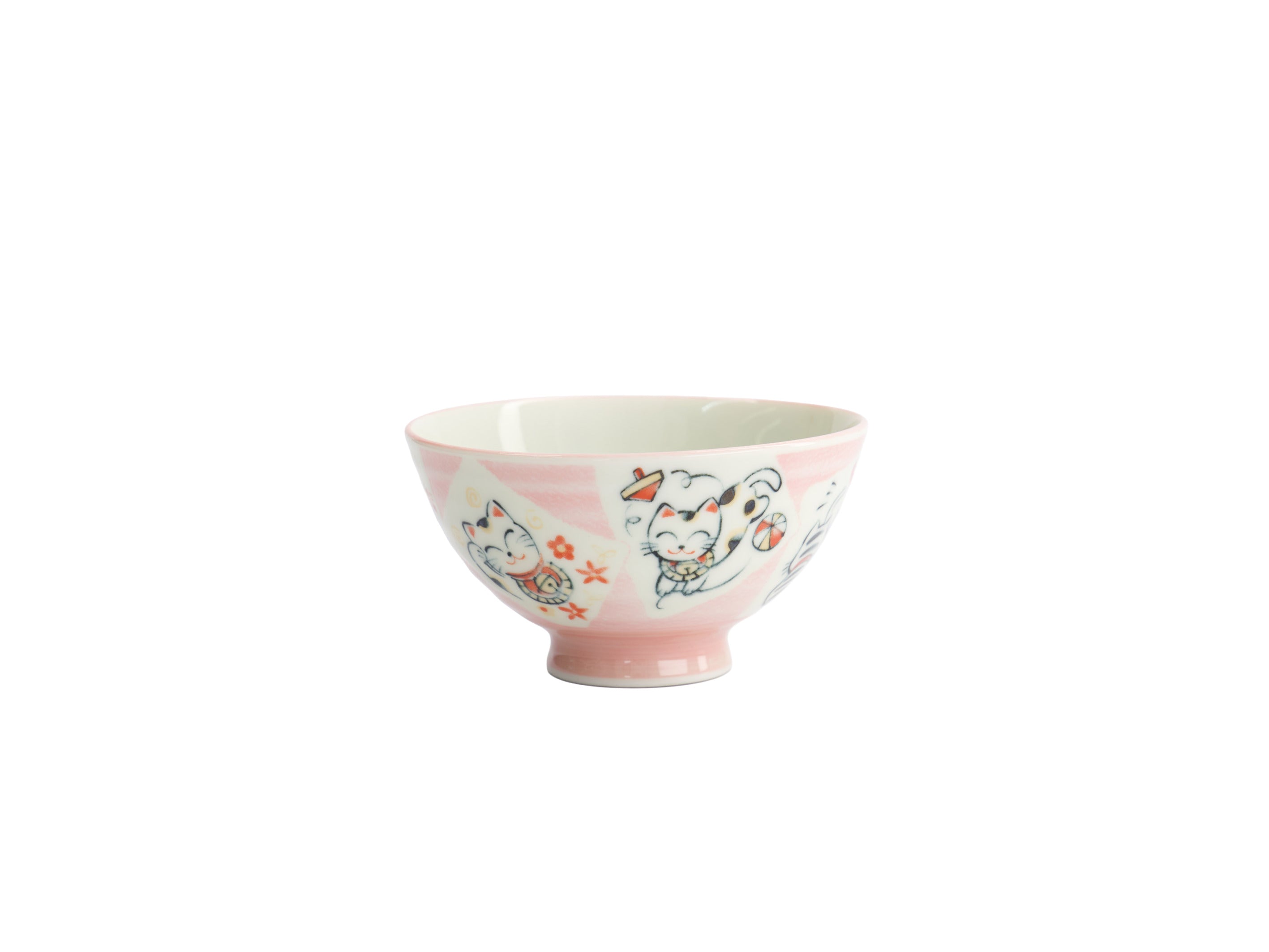Tokyo Design Kawaii Rice Bowl 11.5x6cm Cat Neko - Card Pink