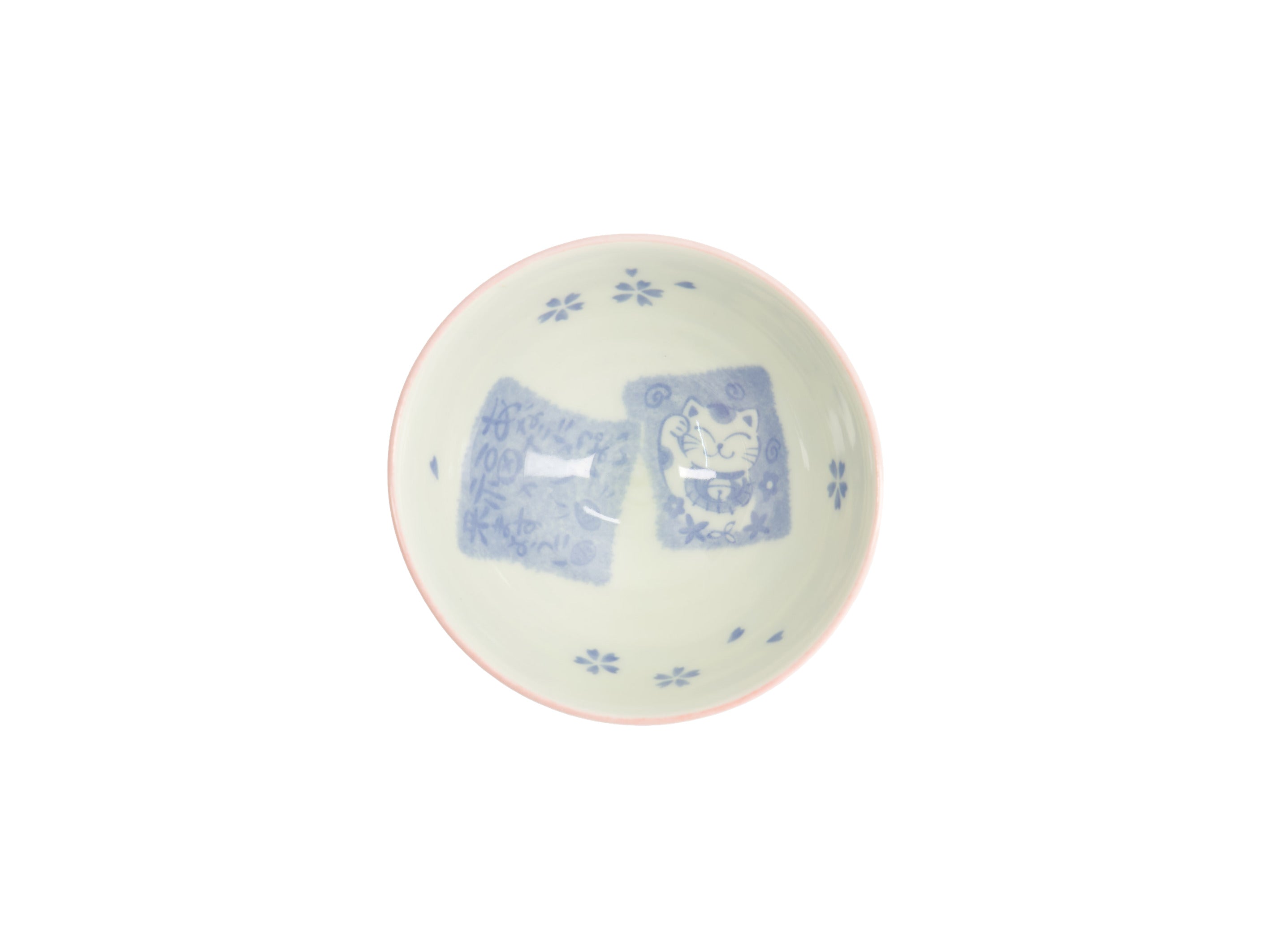 Tokyo Design Kawaii Rice Bowl 11.5x6cm Cat Neko - Card Pink