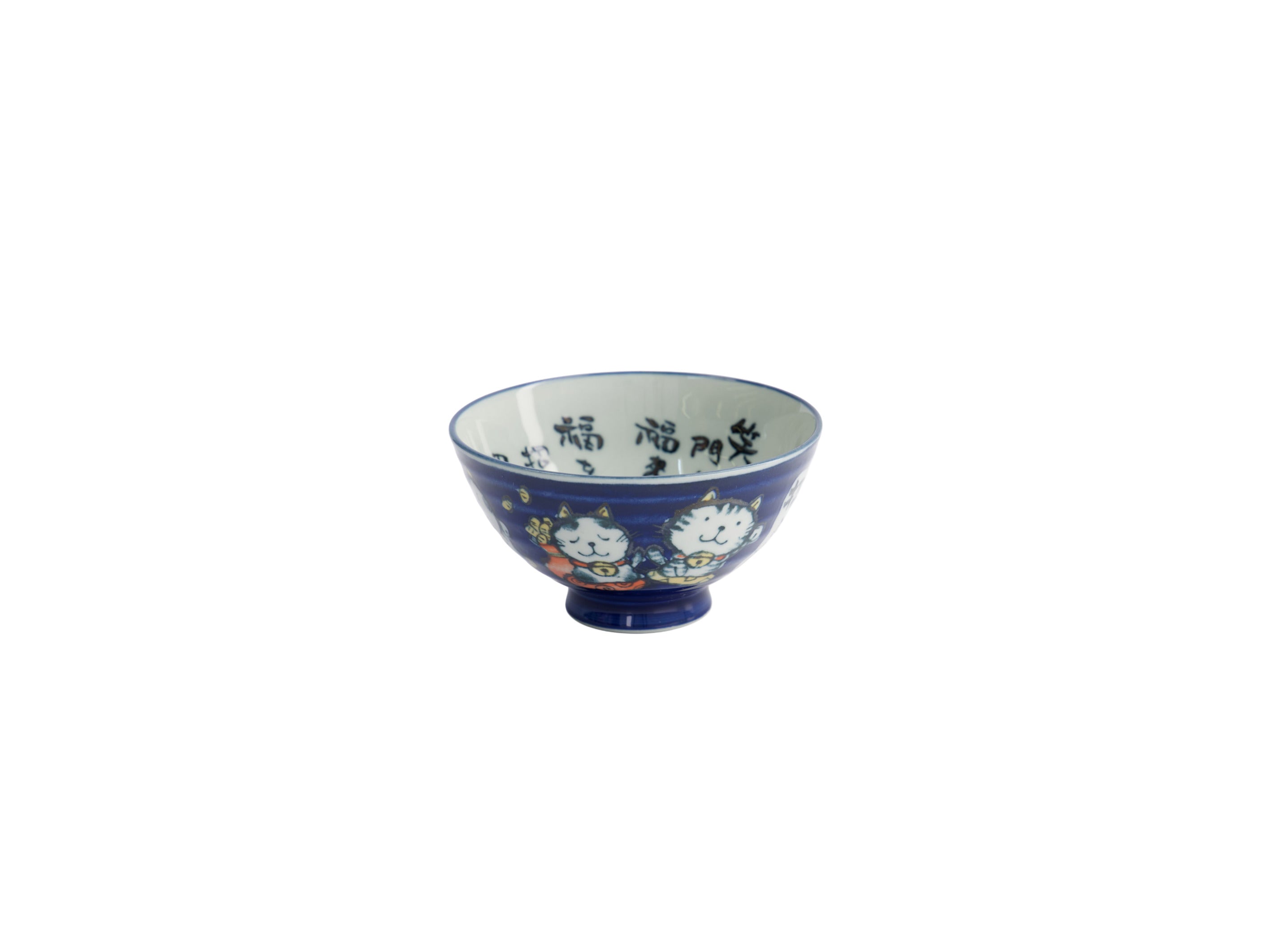 Tokyo Design Kawaii Rice Bowl 11.5x6cm Cat Neko - Blessed Blue