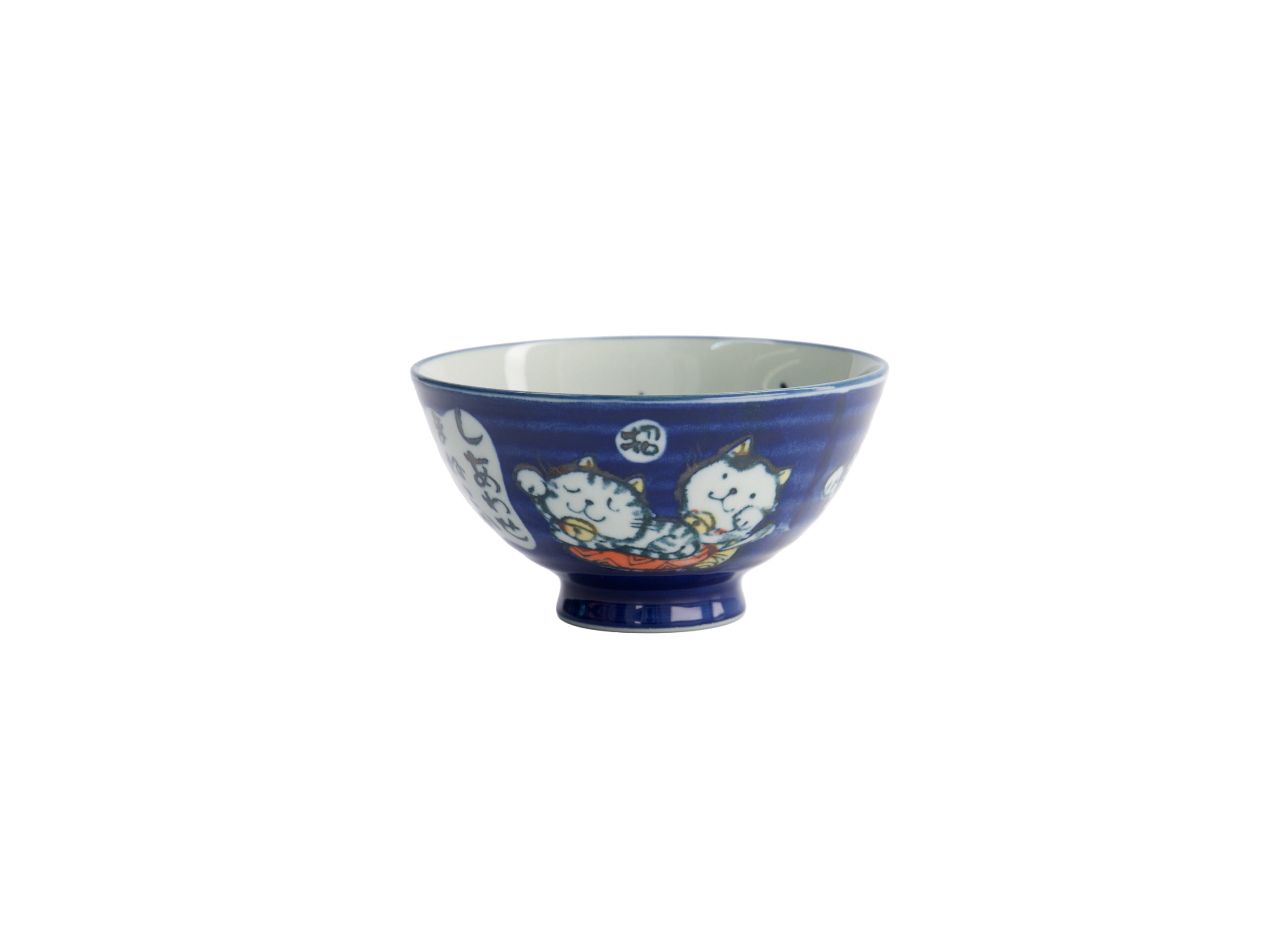 Tokyo Design Kawaii Rice Bowl 11.5x6cm Cat Neko - Blessed Blue
