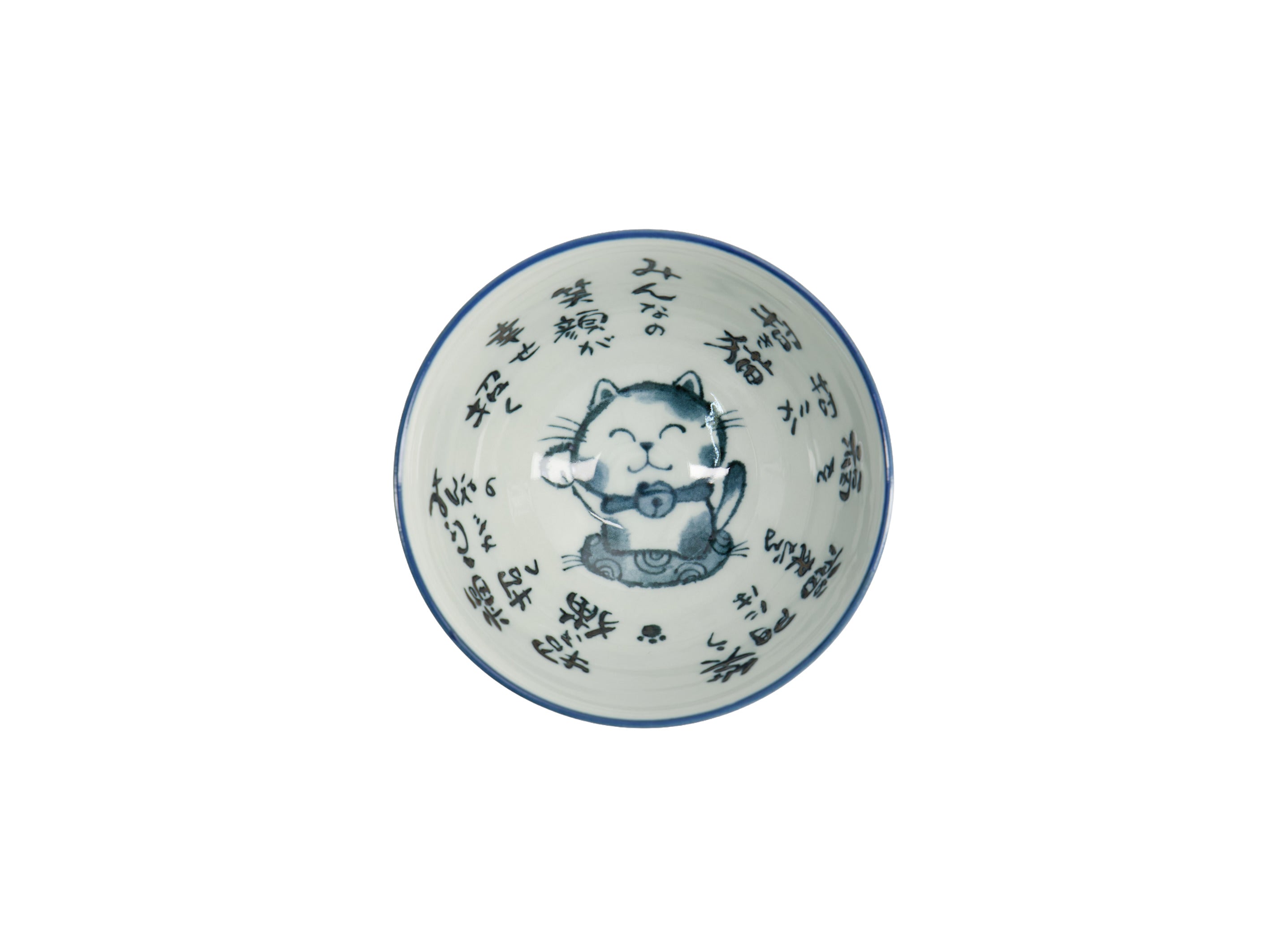 Tokyo Design Kawaii Rice Bowl 11.5x6cm Cat Neko - Blessed Blue
