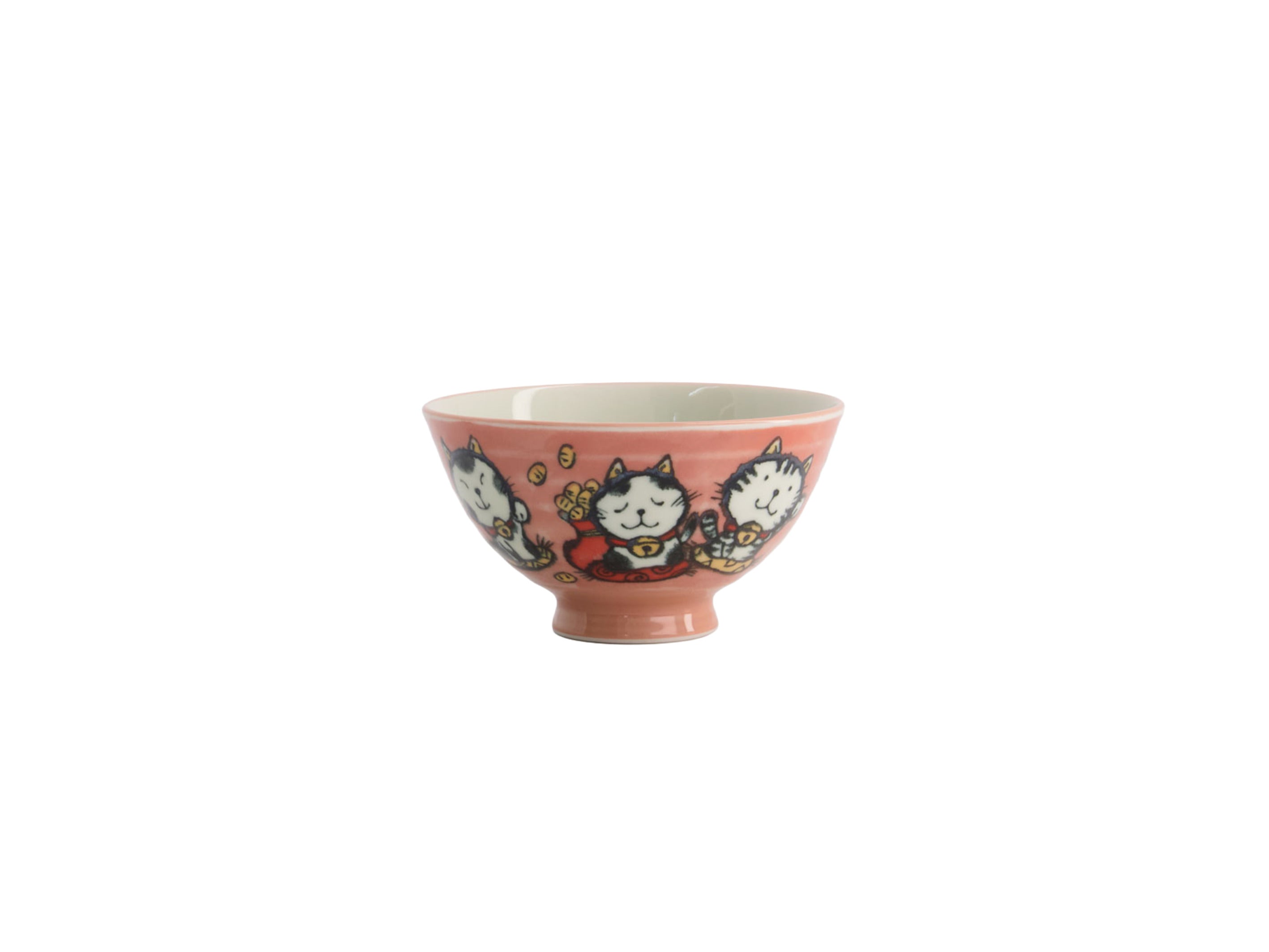 Tokyo Design Kawaii Rice Bowl 11.5x6cm Cat Neko - Meow Pink