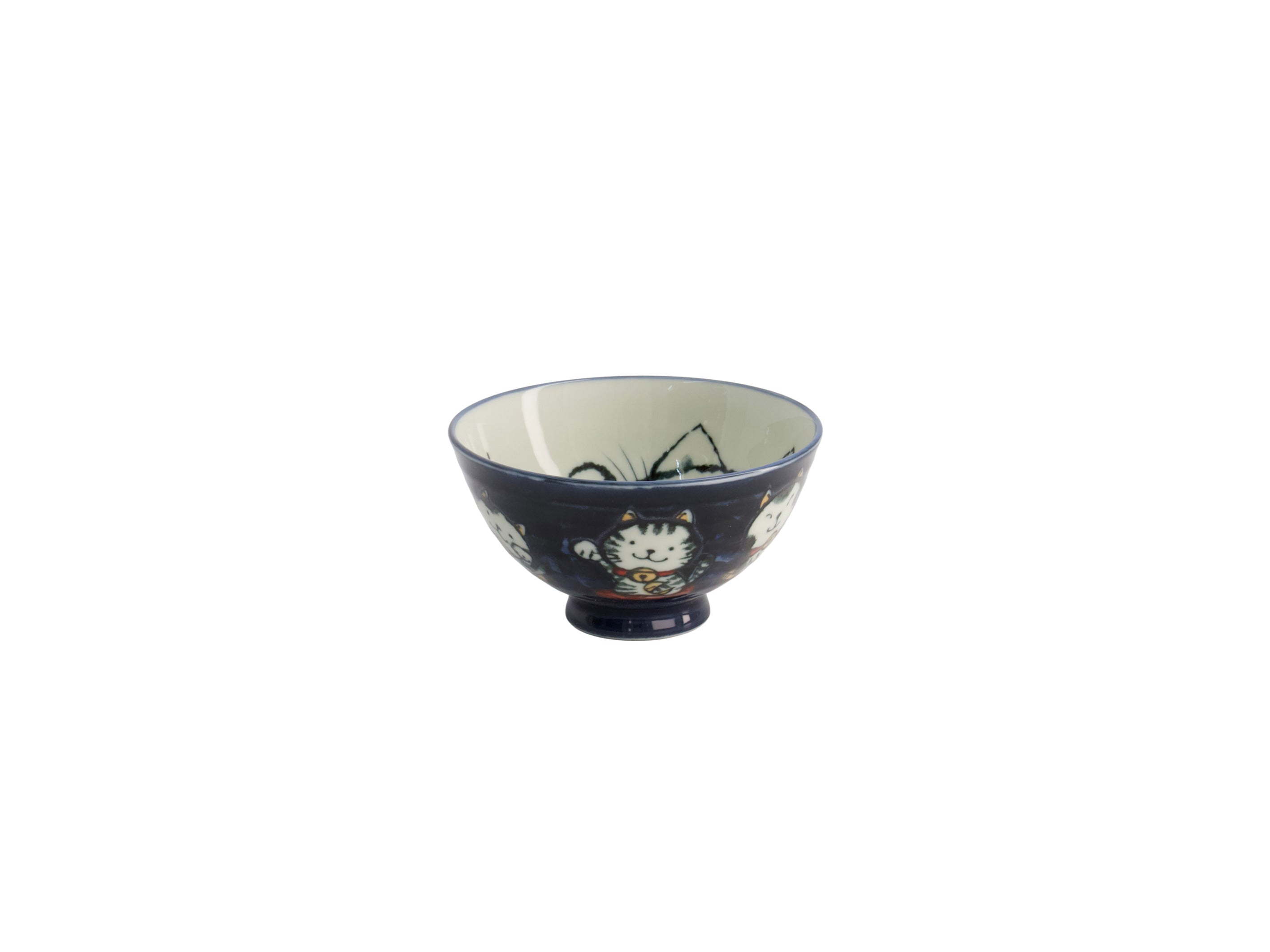 Tokyo Design Kawaii Rice Bowl 11.5x6cm Cat Neko - Meow Blue
