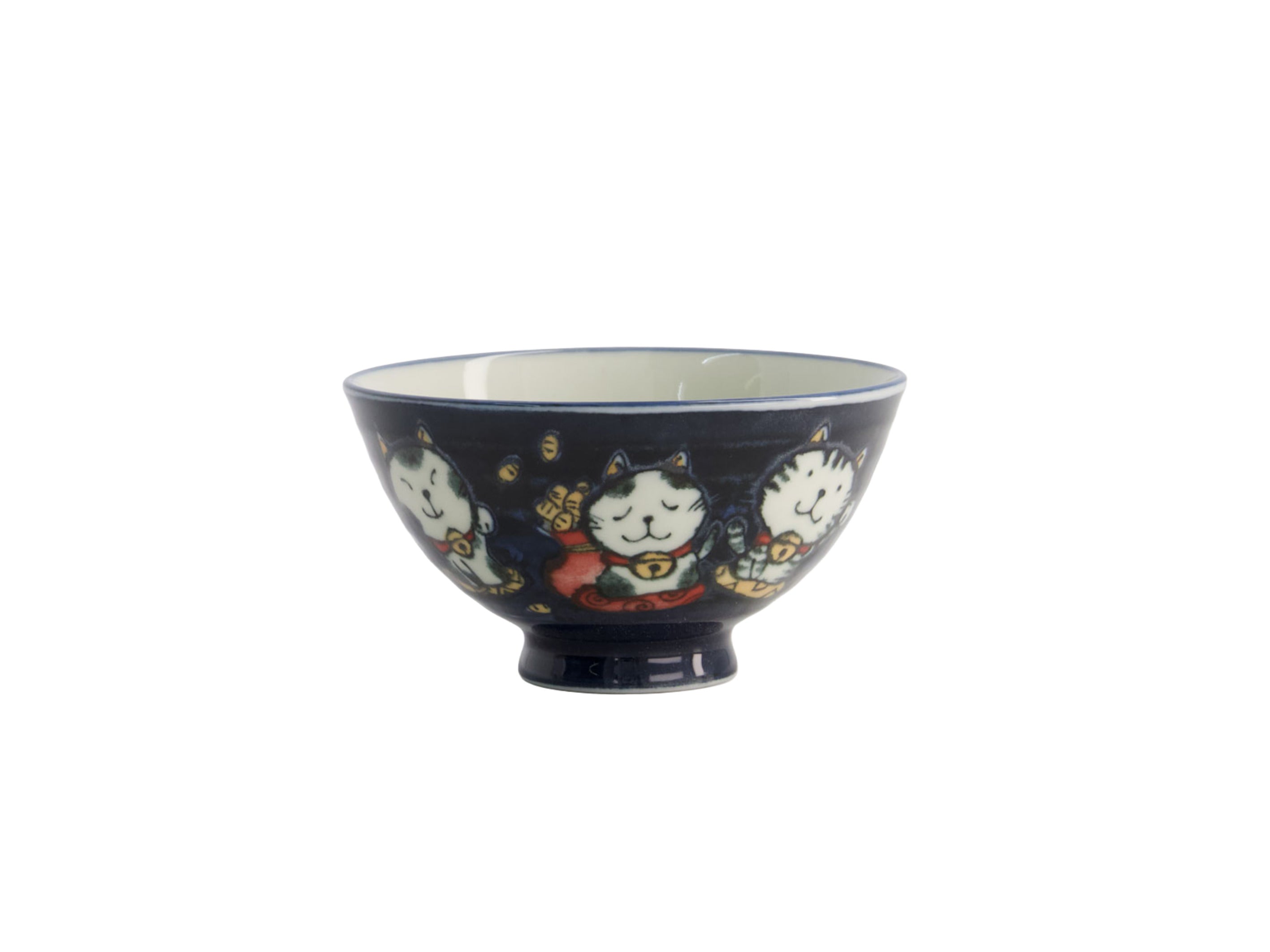 Tokyo Design Kawaii Rice Bowl 11.5x6cm Cat Neko - Meow Blue