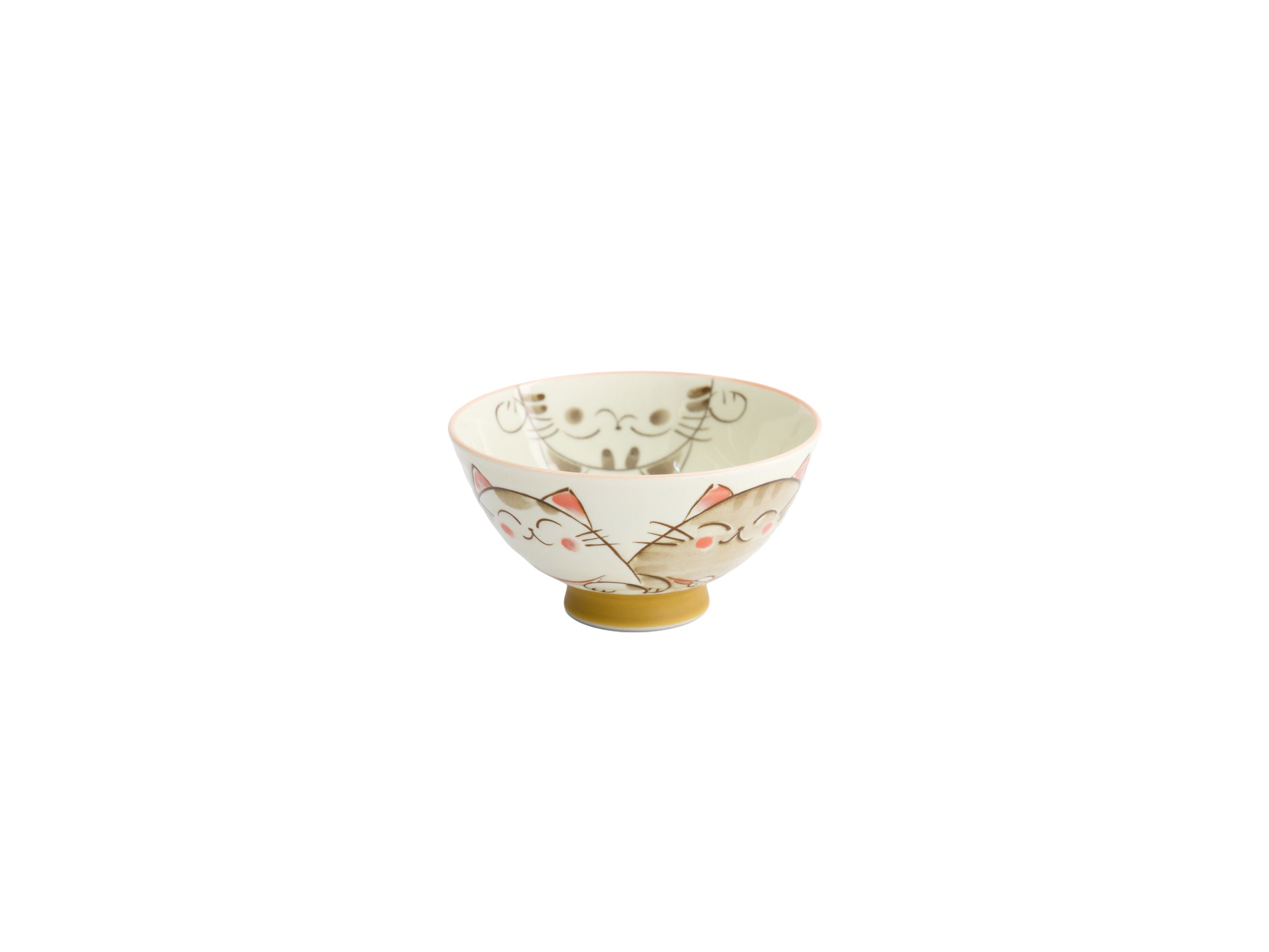Tokyo Design Kawaii Rice Bowl 11.5x6cm Cat Neko - White