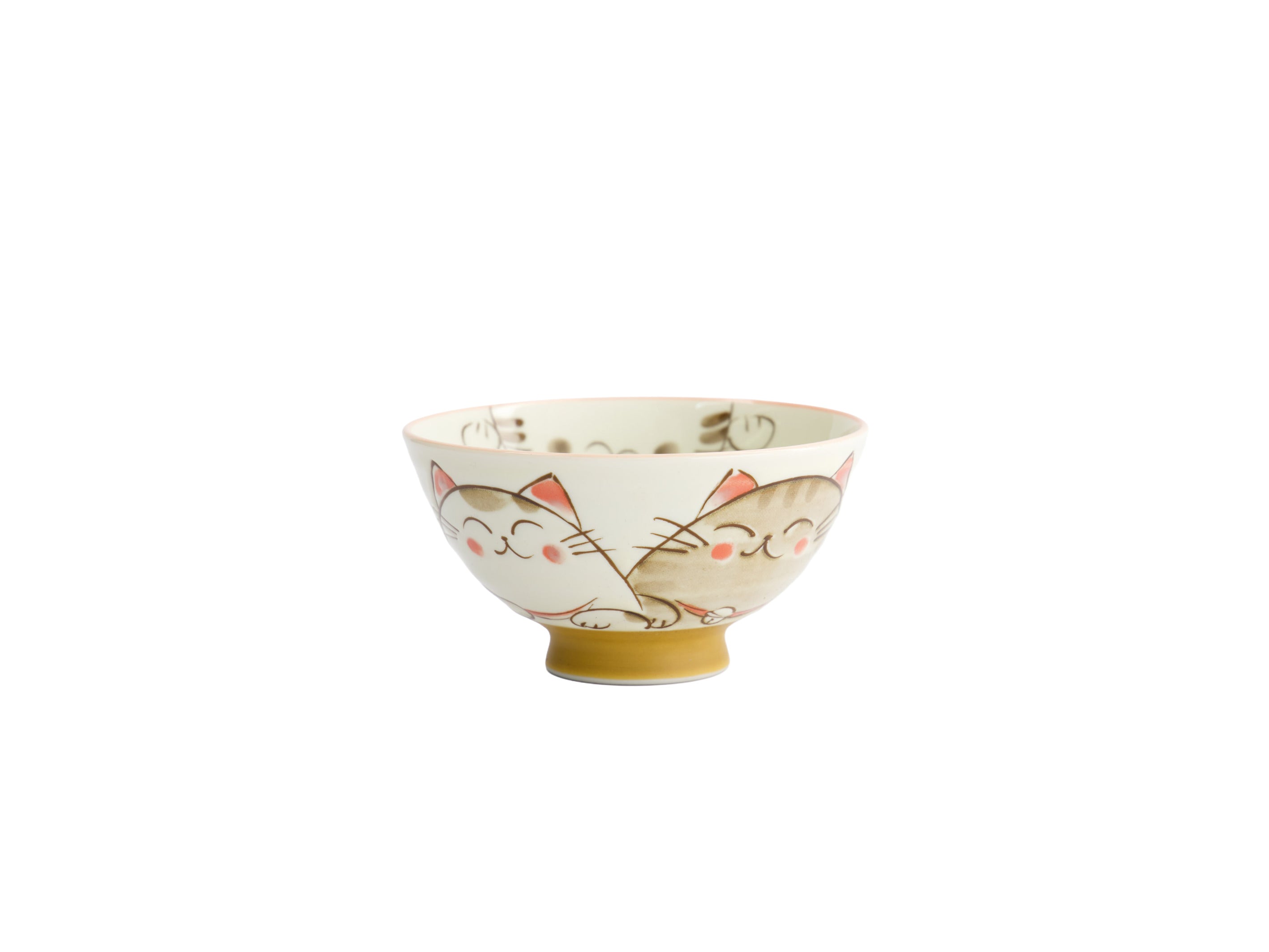 Tokyo Design Kawaii Rice Bowl 11.5x6cm Cat Neko - White
