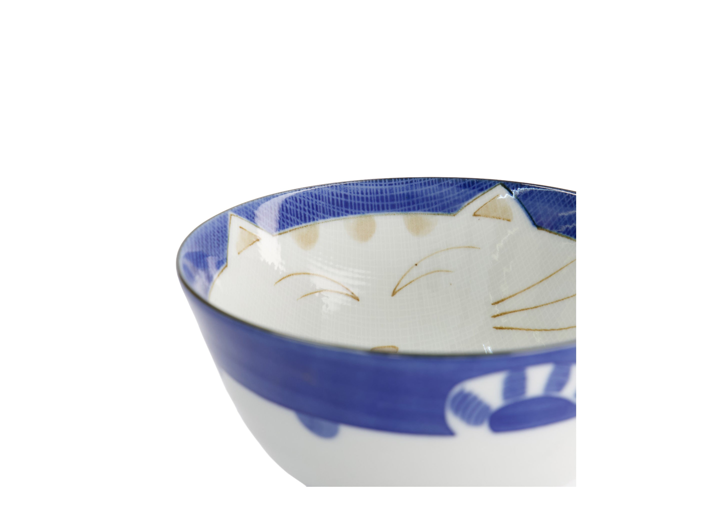 Tokyo Design Kawaii Neko Cat Tayo Bowl 13x6.5cm - Blue