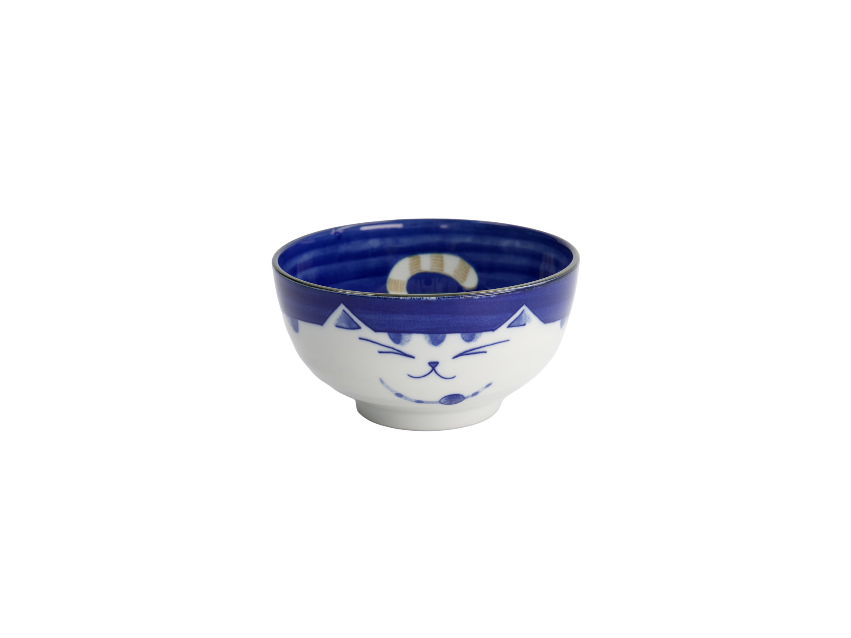 Tokyo Design Kawaii Neko Cat Bowl 16x8.5cm - Blue